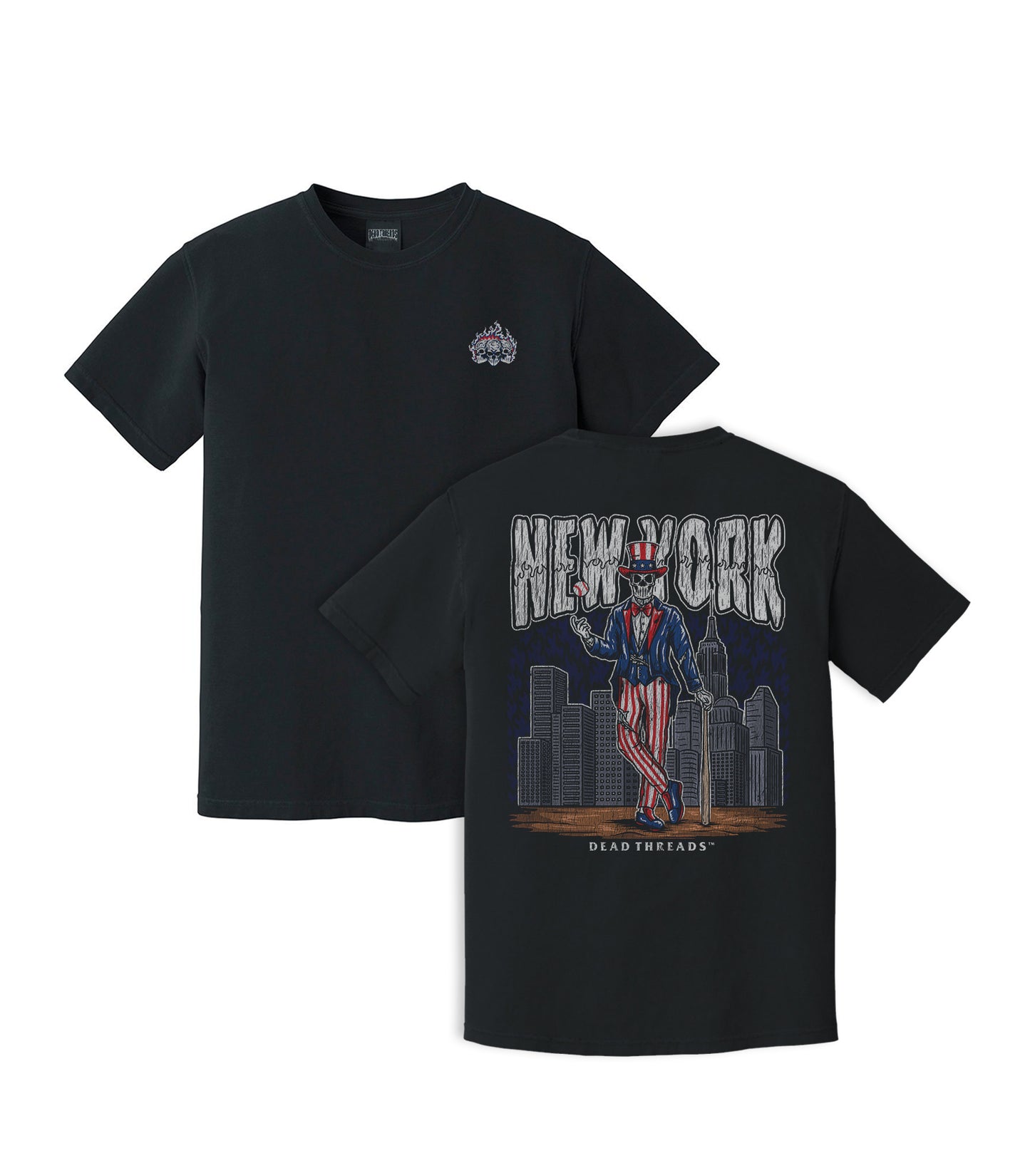 NEW YORK "BRONX" BASEBALL - "3 SKULL" PREMIUM SHIRT