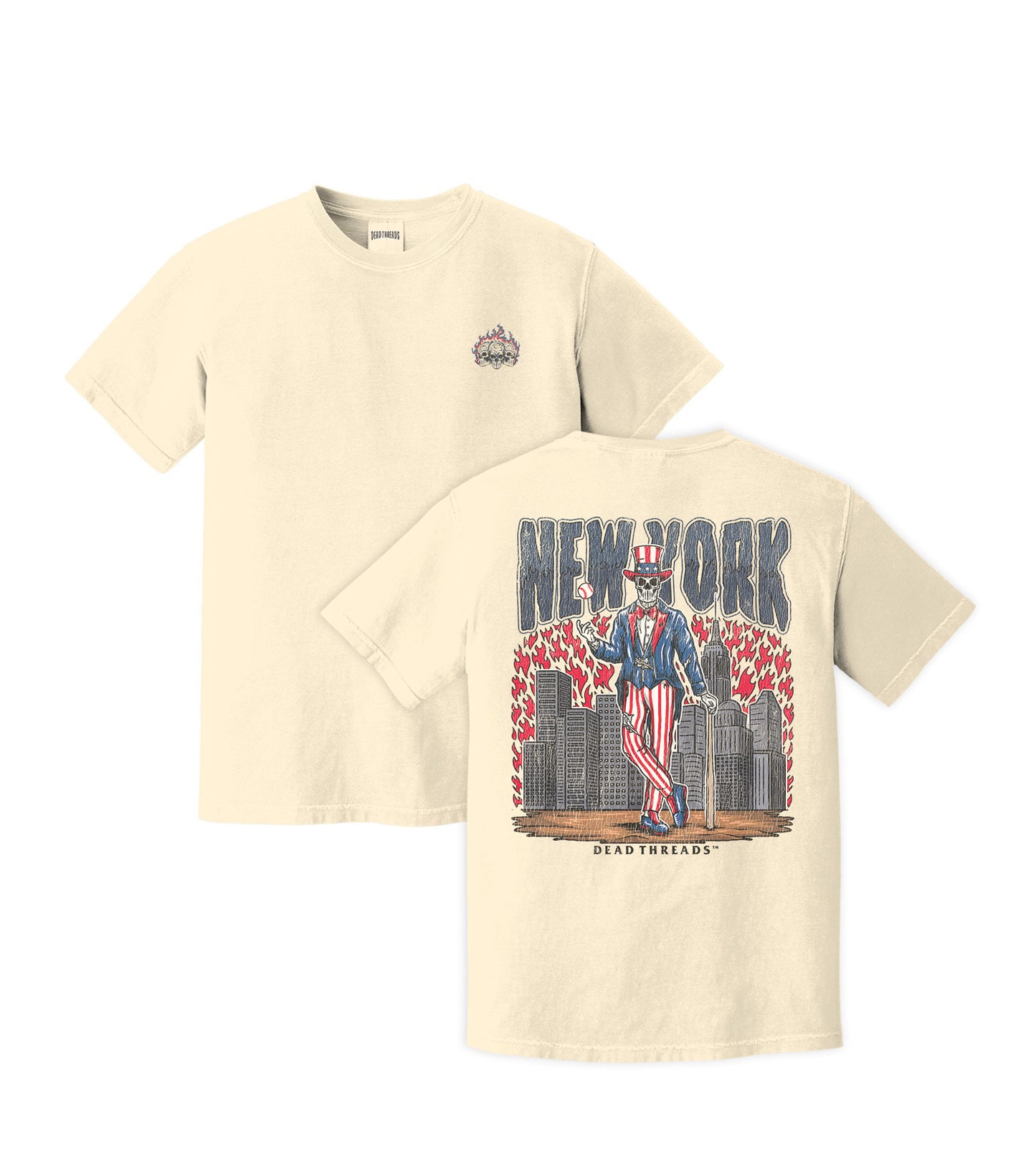 NEW YORK "BRONX" BASEBALL - "3 SKULL" PREMIUM SHIRT