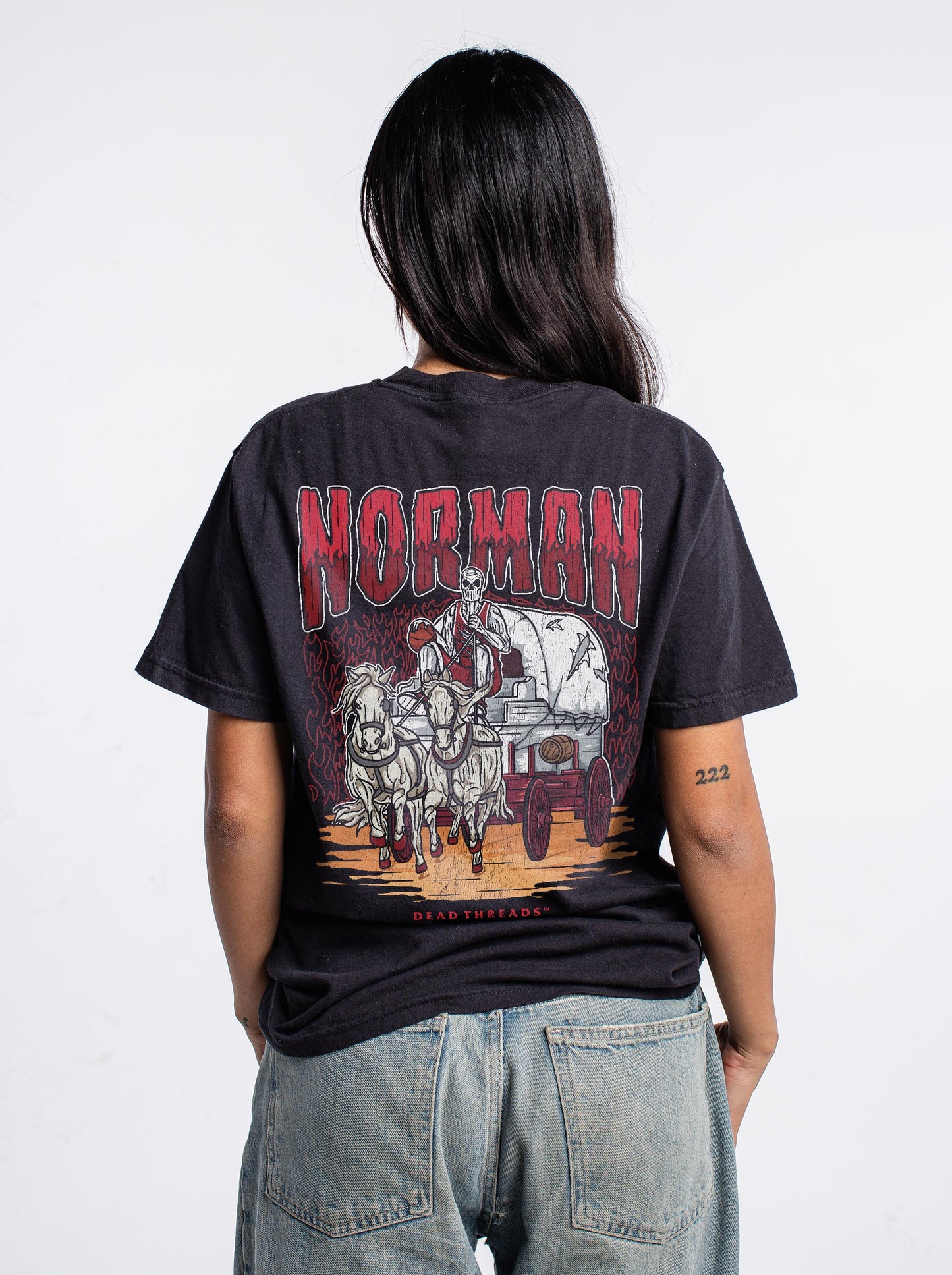 NORMAN BASKETBALL - “3 SKULL” PREMIUM T-SHIRT
