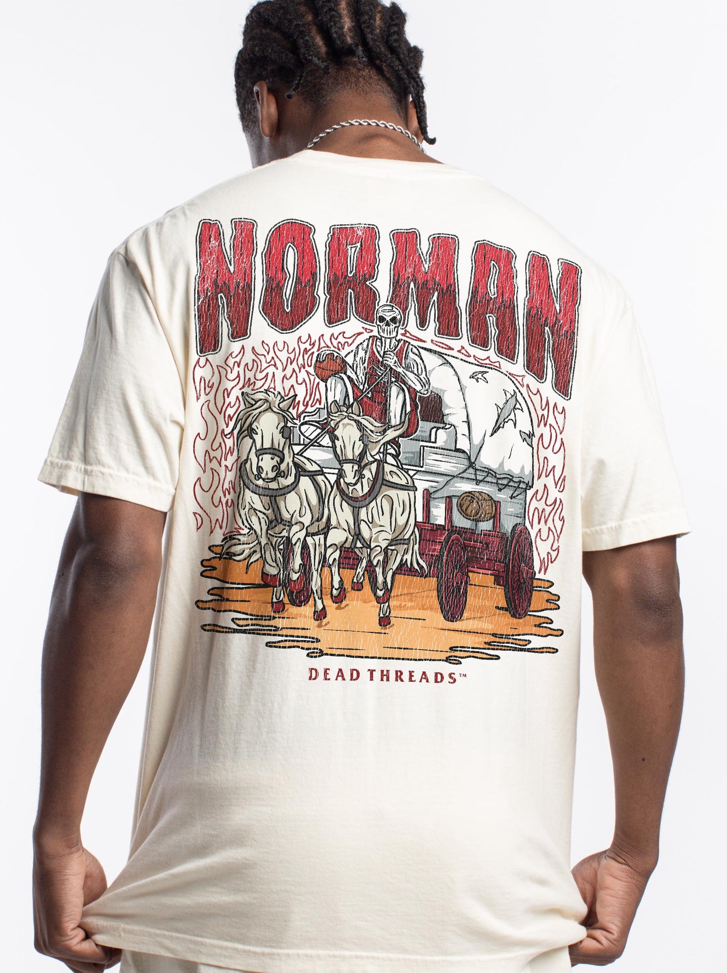 NORMAN BASKETBALL - “3 SKULL” PREMIUM T-SHIRT