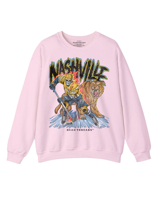 NASHVILLE HOCKEY CREWNECK SWEATSHIRT - PINK