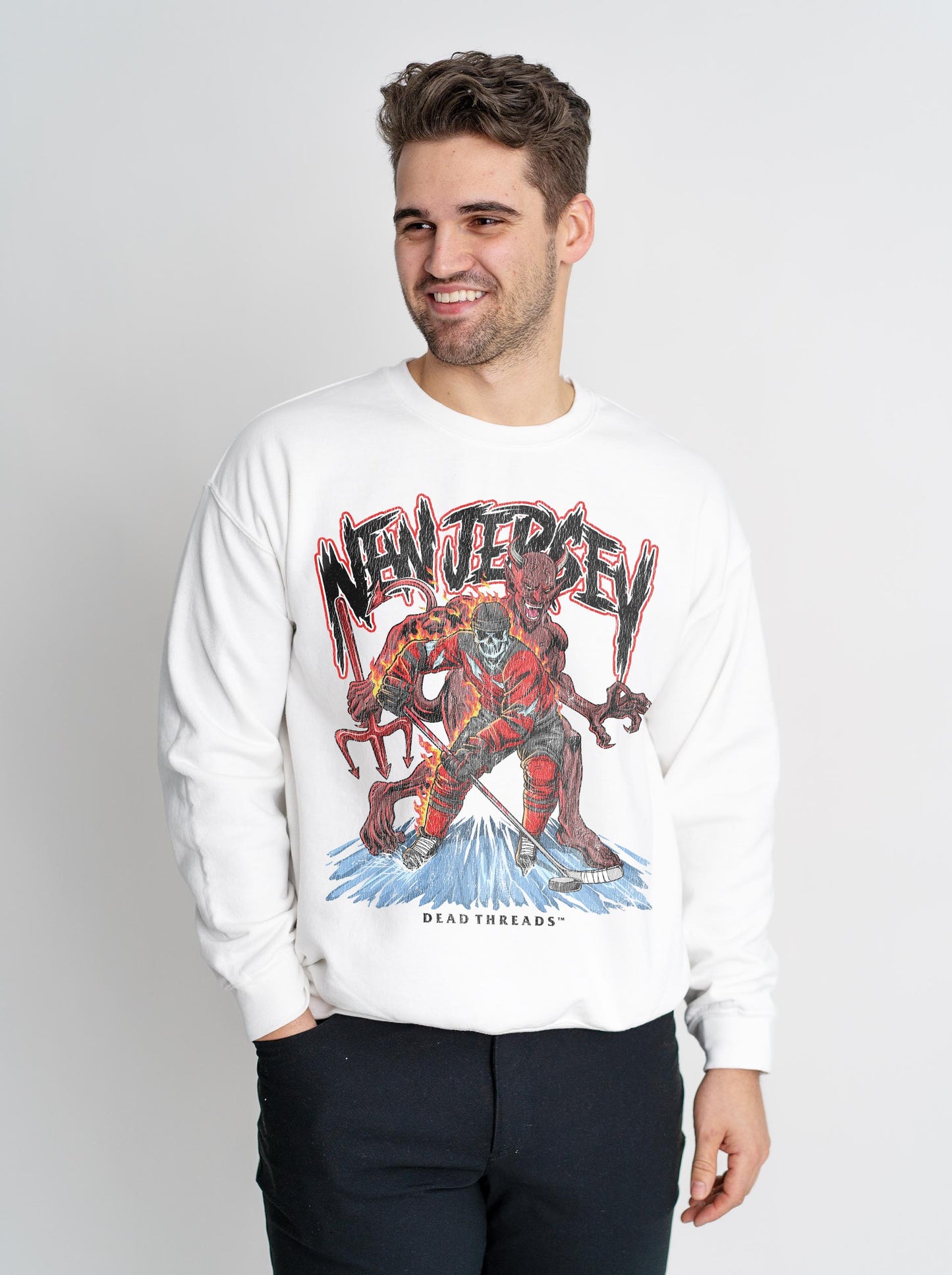 NEW JERSEY HOCKEY CREWNECK SWEATSHIRT