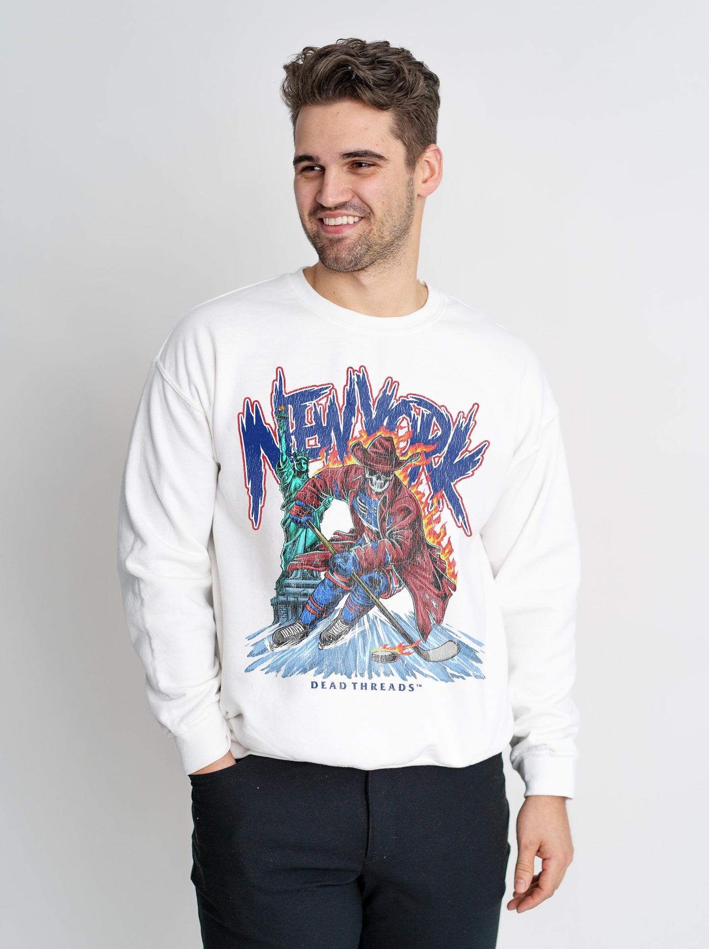 NEW YORK HOCKEY "THE RANGER" CREWNECK SWEATSHIRT
