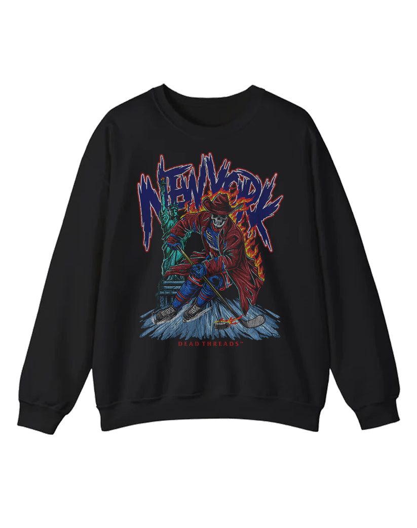 NEW YORK HOCKEY "THE RANGER" CREWNECK SWEATSHIRT