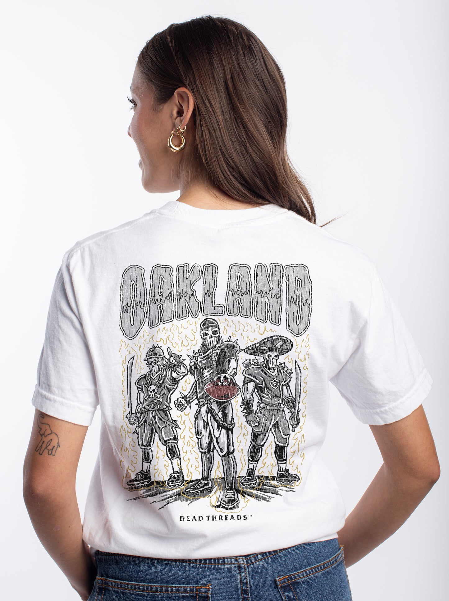 OAKLAND FOOTBALL - “3 SKULL” PREMIUM T-SHIRT