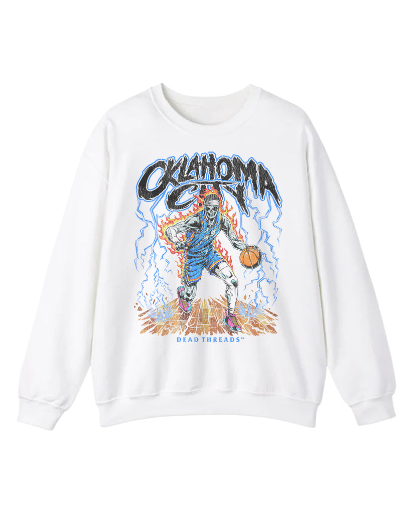 OKLAHOMA CITY "BLUE" BASKETBALL CREWNECK SWEATSHIRT