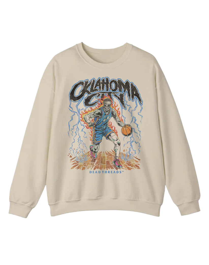 OKLAHOMA CITY "BLUE" BASKETBALL CREWNECK SWEATSHIRT
