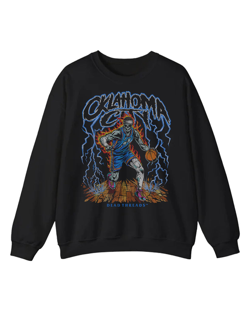 OKLAHOMA CITY "BLUE" BASKETBALL CREWNECK SWEATSHIRT