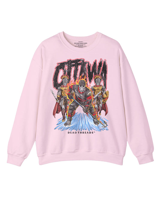 OTTAWA HOCKEY CREWNECK SWEATSHIRT - PINK
