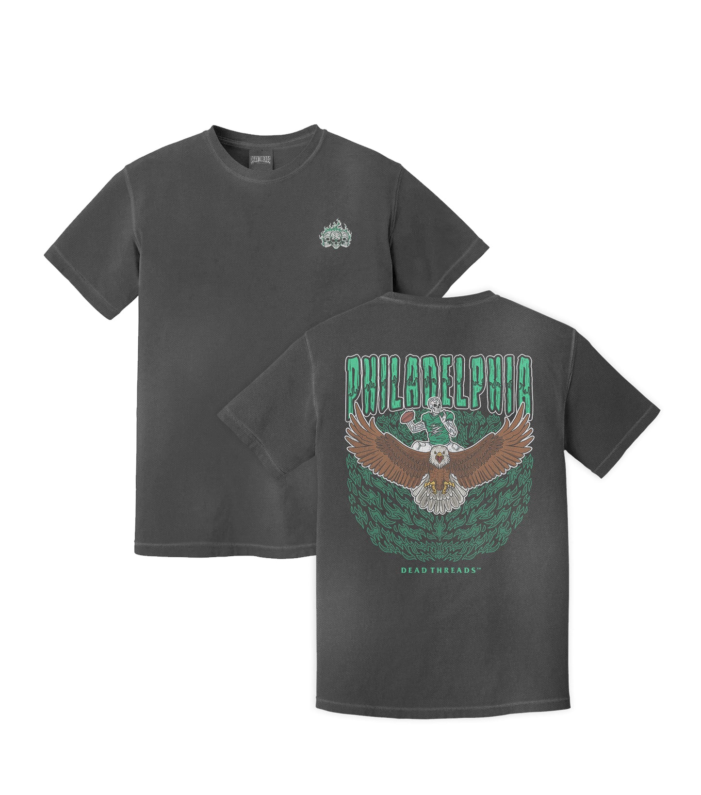PHILADELPHIA FOOTBALL v1 - “3 SKULL” PREMIUM T-SHIRT