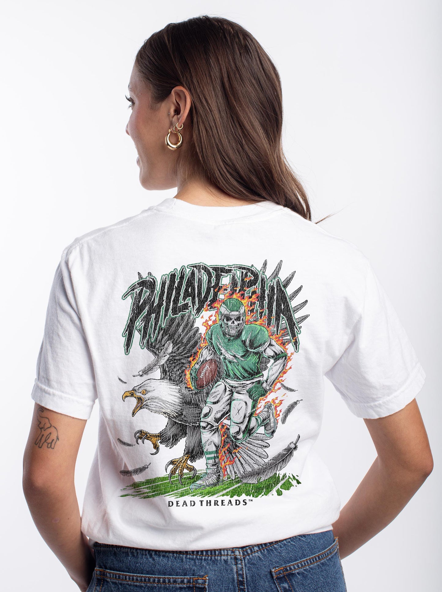 PHILADELPHIA FOOTBALL v2 - “3 SKULL” PREMIUM T-SHIRT