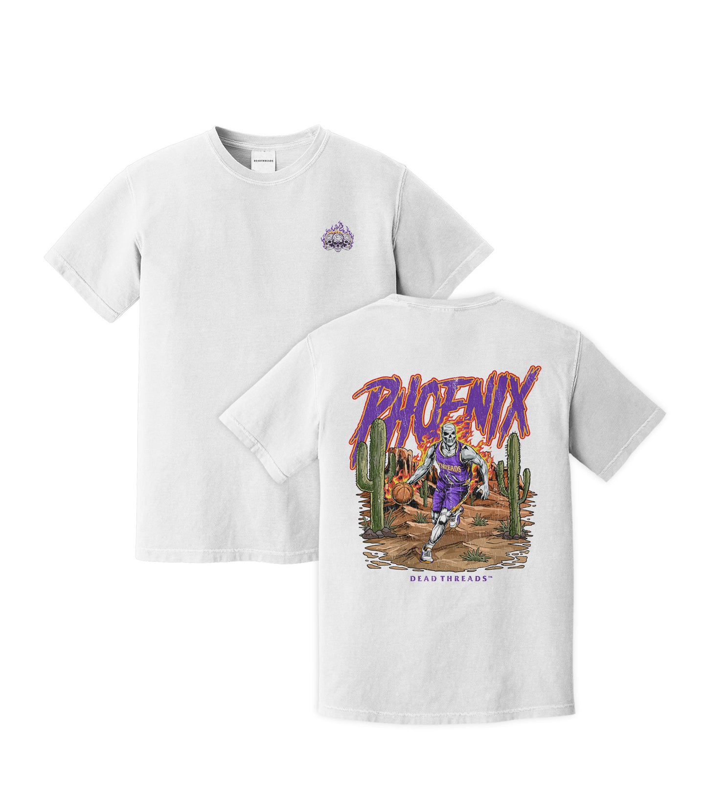 PHOENIX BASKETBALL - “3 SKULL” PREMIUM T-SHIRT