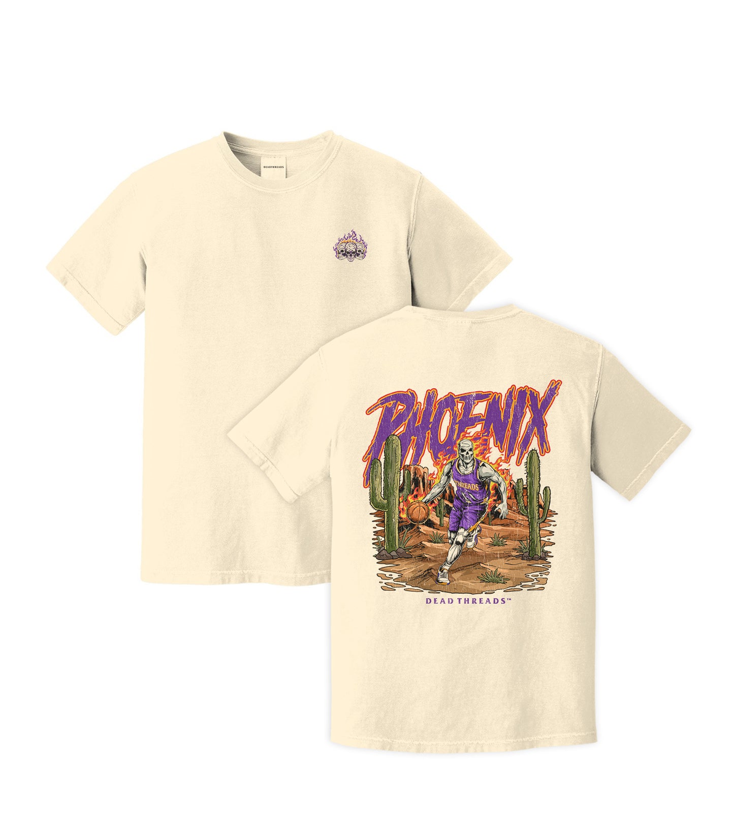 PHOENIX BASKETBALL - “3 SKULL” PREMIUM T-SHIRT