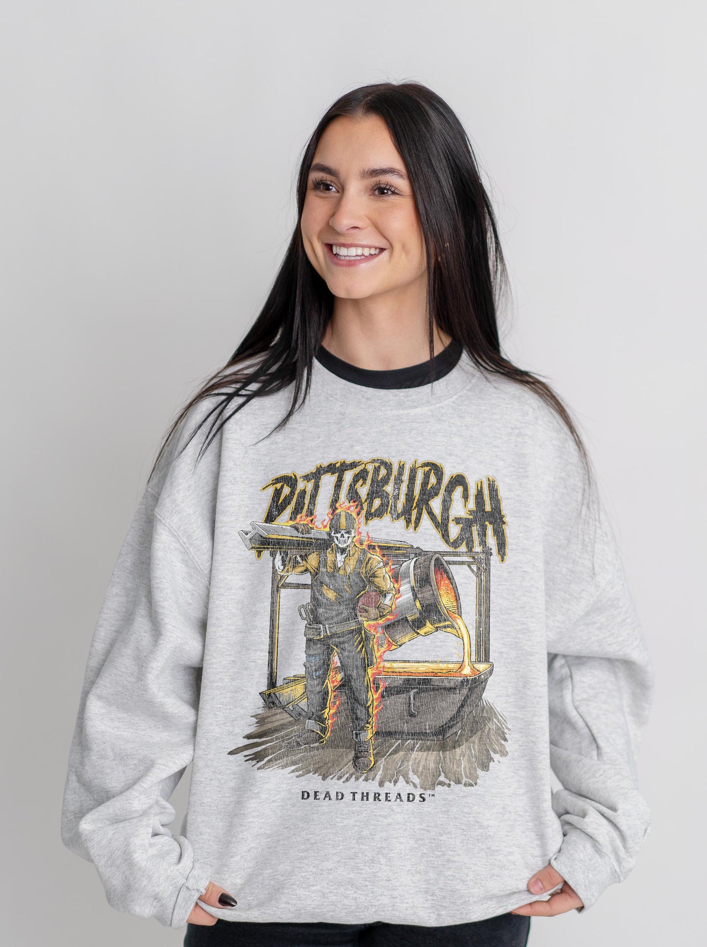PITTSBURGH FOOTBALL v2 CREWNECK SWEATSHIRT