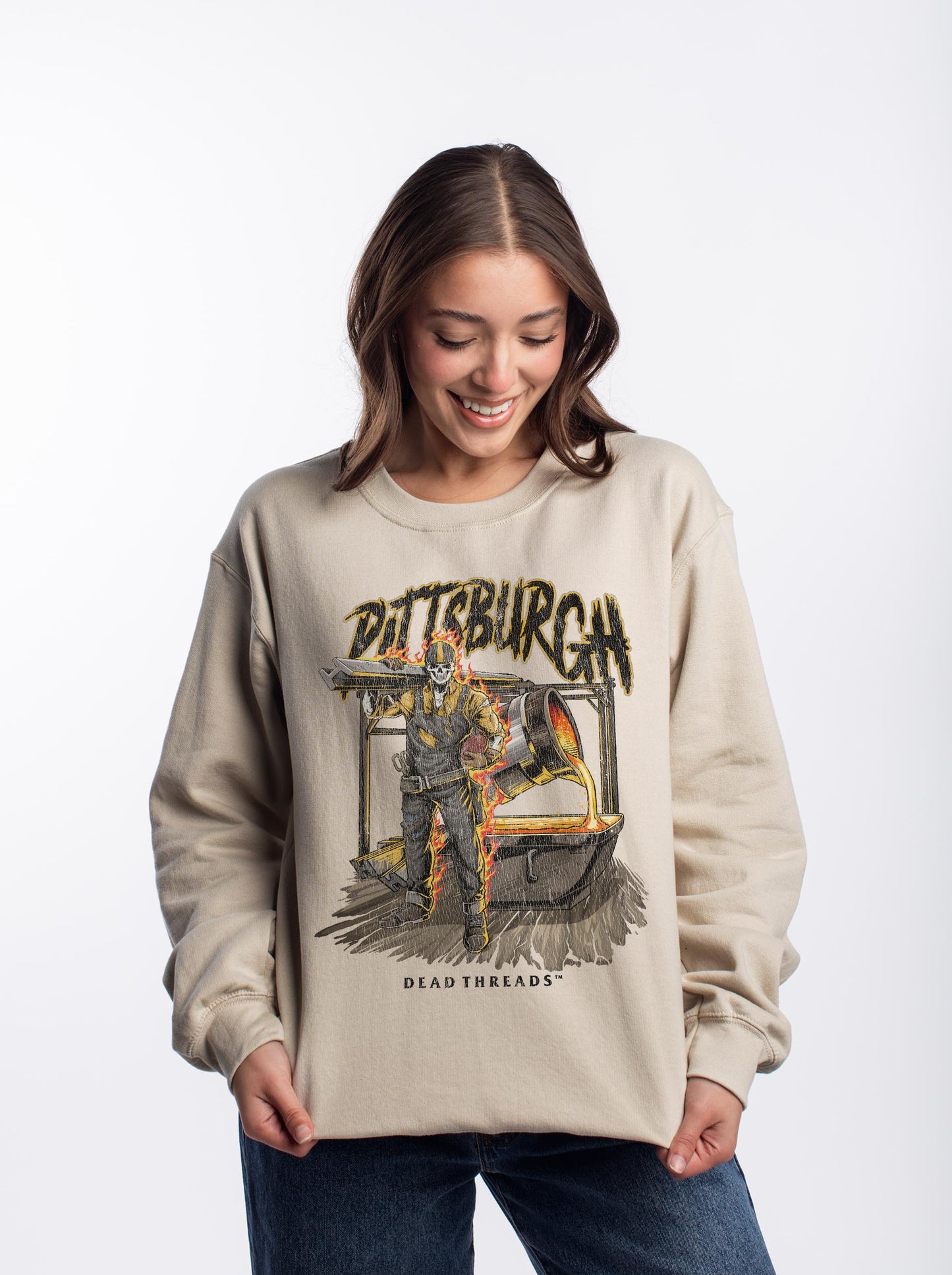 PITTSBURGH FOOTBALL v2 CREWNECK SWEATSHIRT