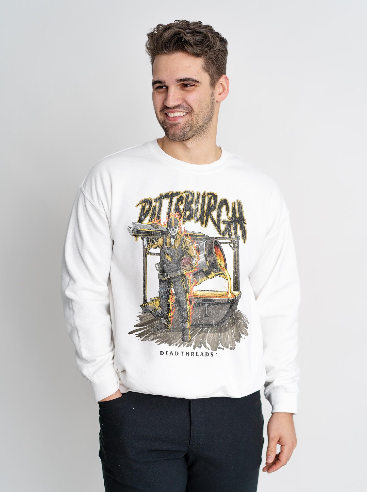 PITTSBURGH FOOTBALL v2 CREWNECK SWEATSHIRT