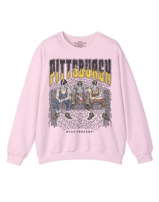 PITTSBURGH FOOTBALL v1 CREWNECK SWEATSHIRT - PINK