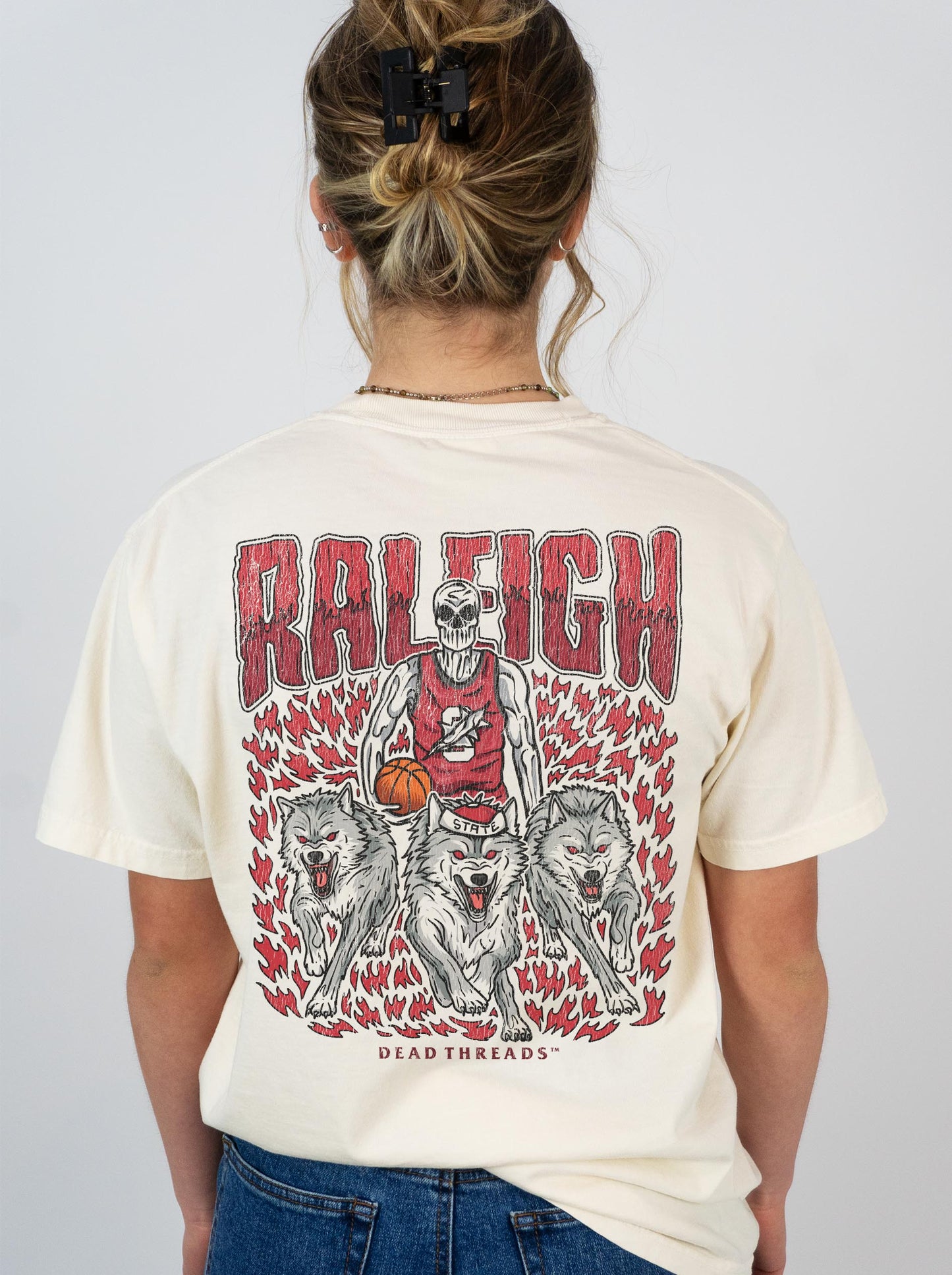 RALEIGH BASKETBALL - “3 SKULL” PREMIUM T-SHIRT