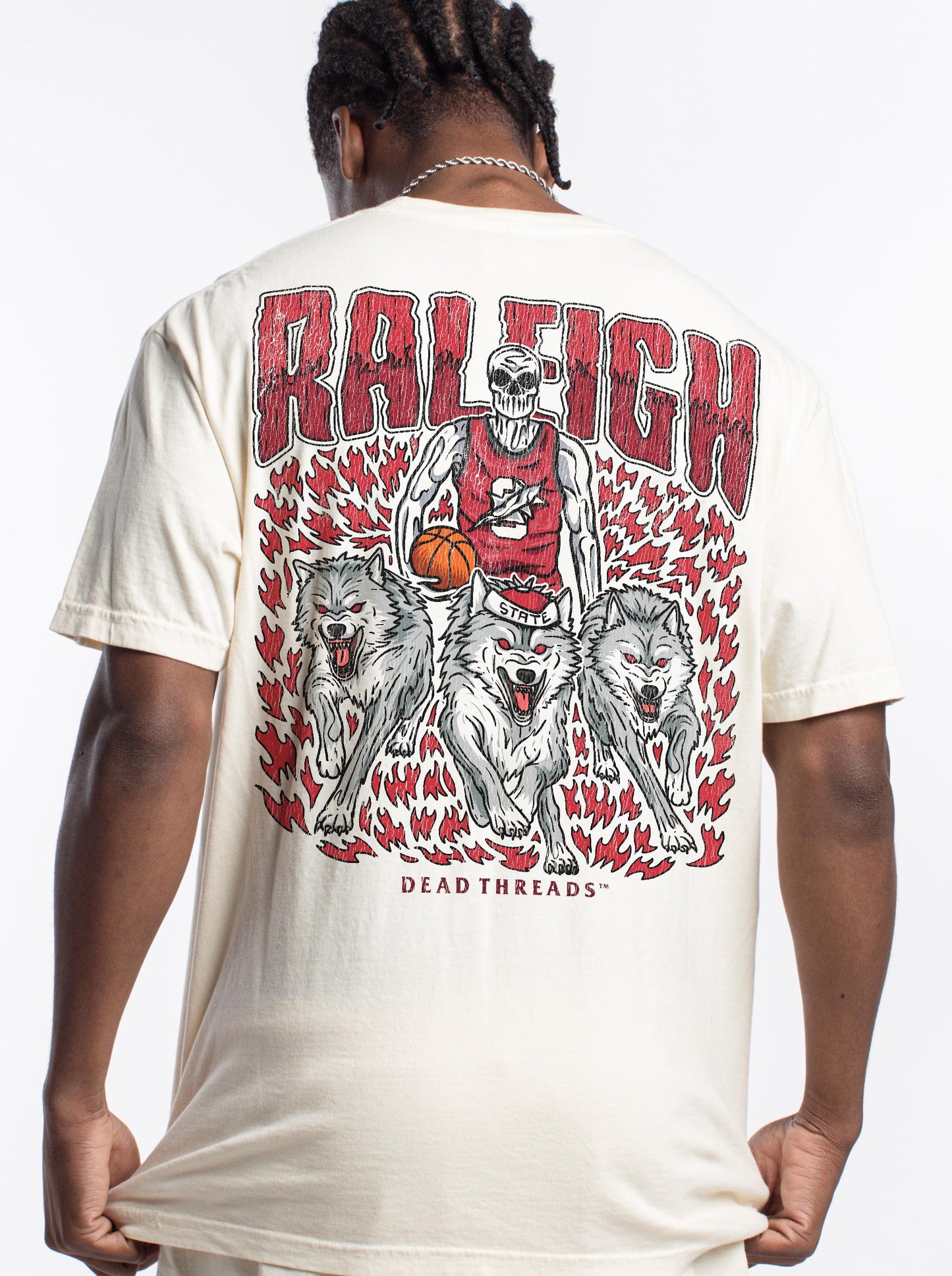 RALEIGH BASKETBALL - “3 SKULL” PREMIUM T-SHIRT