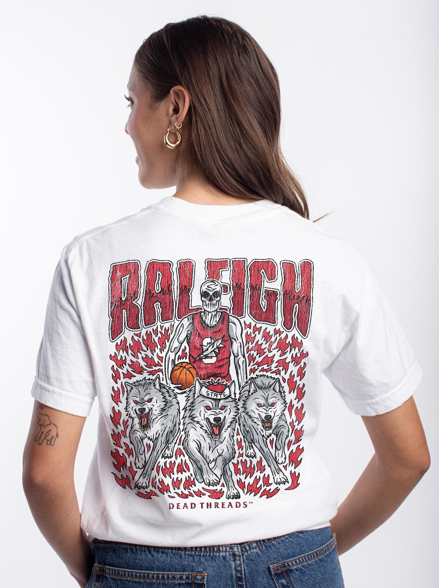 RALEIGH BASKETBALL - “3 SKULL” PREMIUM T-SHIRT