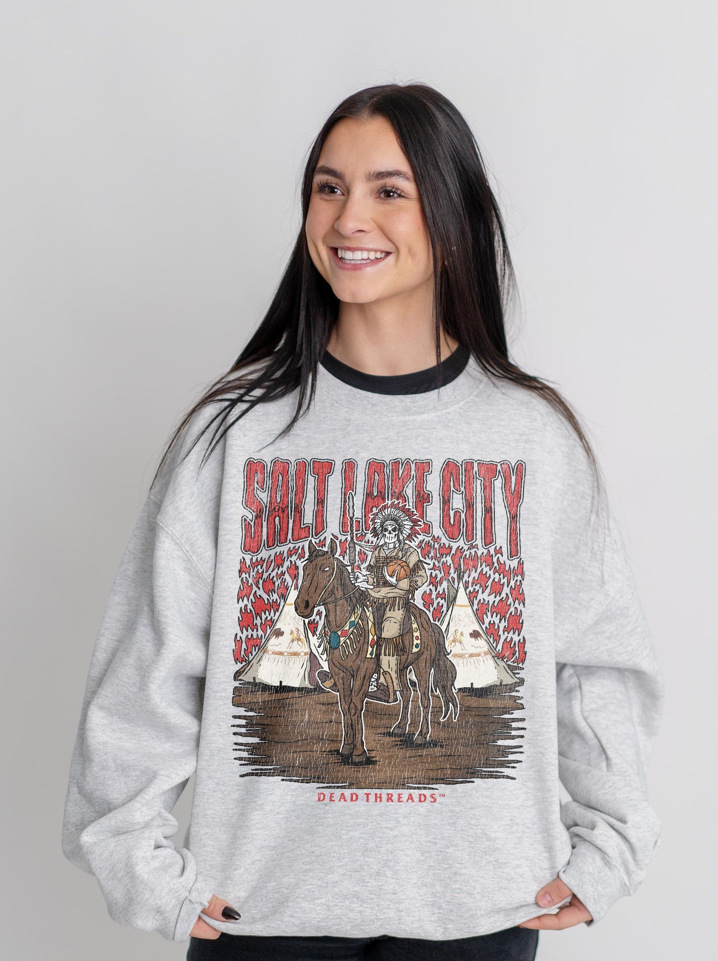 SALT LAKE CITY BASKETBALL CREWNECK SWEATSHIRT