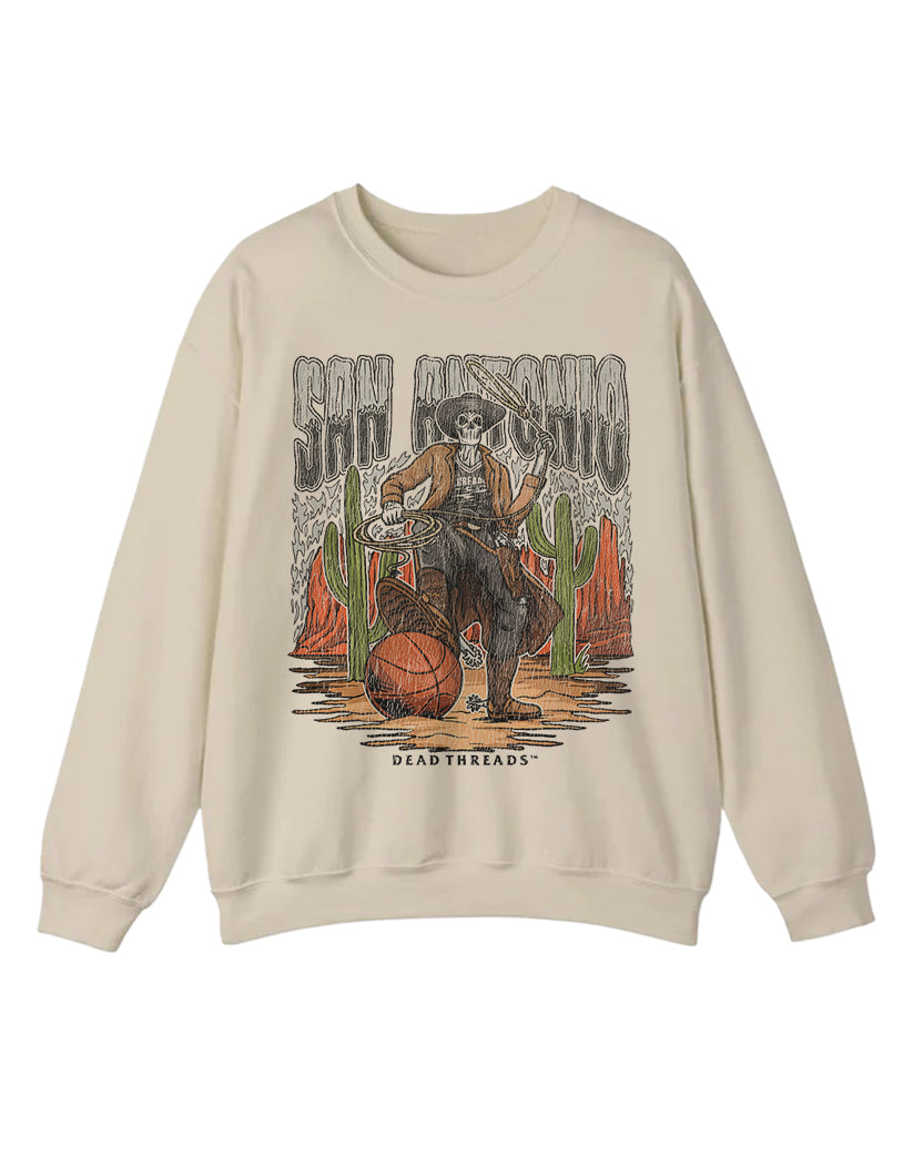 SAN ANTONIO BASKETBALL CREWNECK SWEATSHIRT