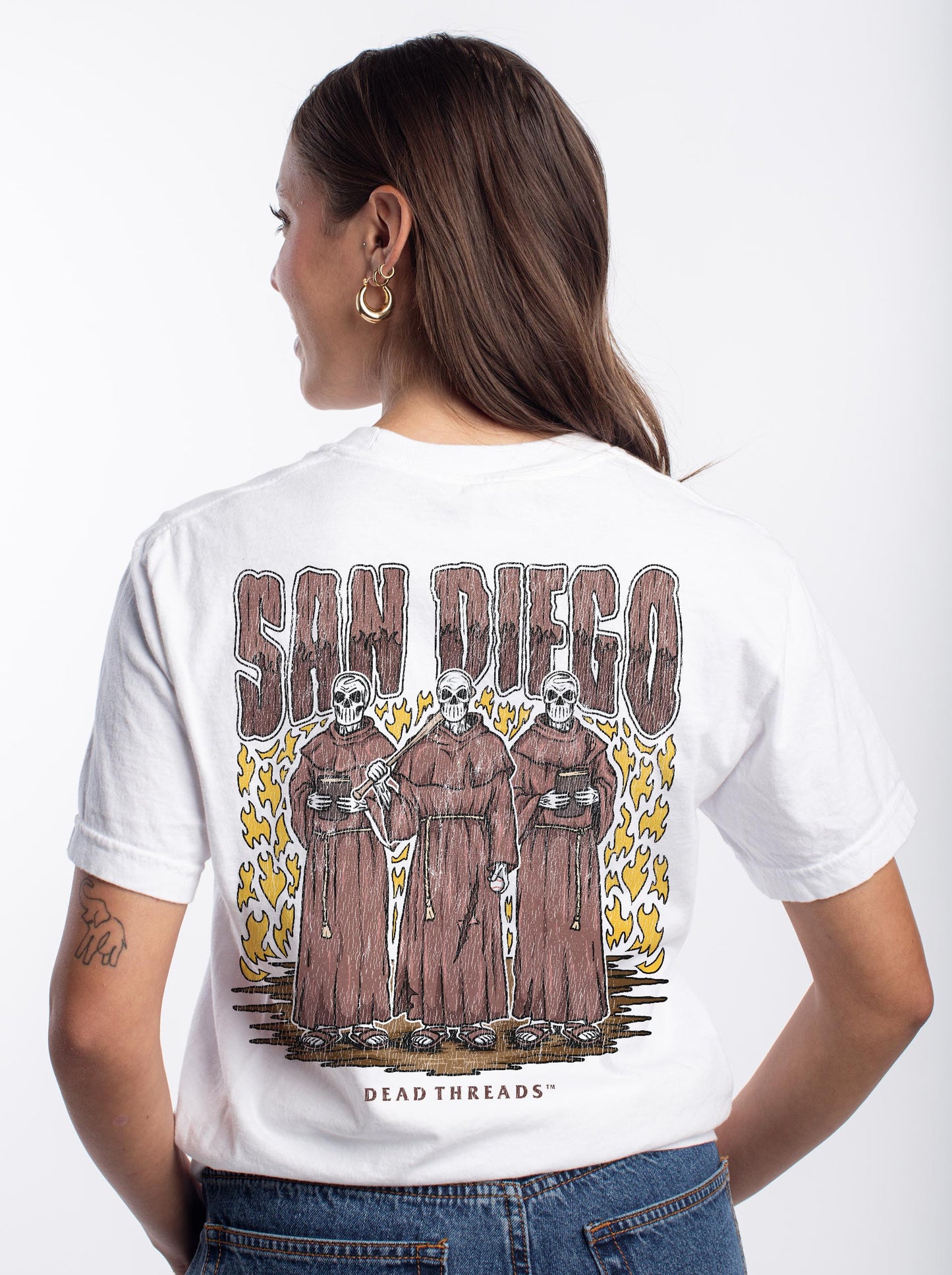 SAN DIEGO BASEBALL - "3 SKULL" PREMIUM T-SHIRT