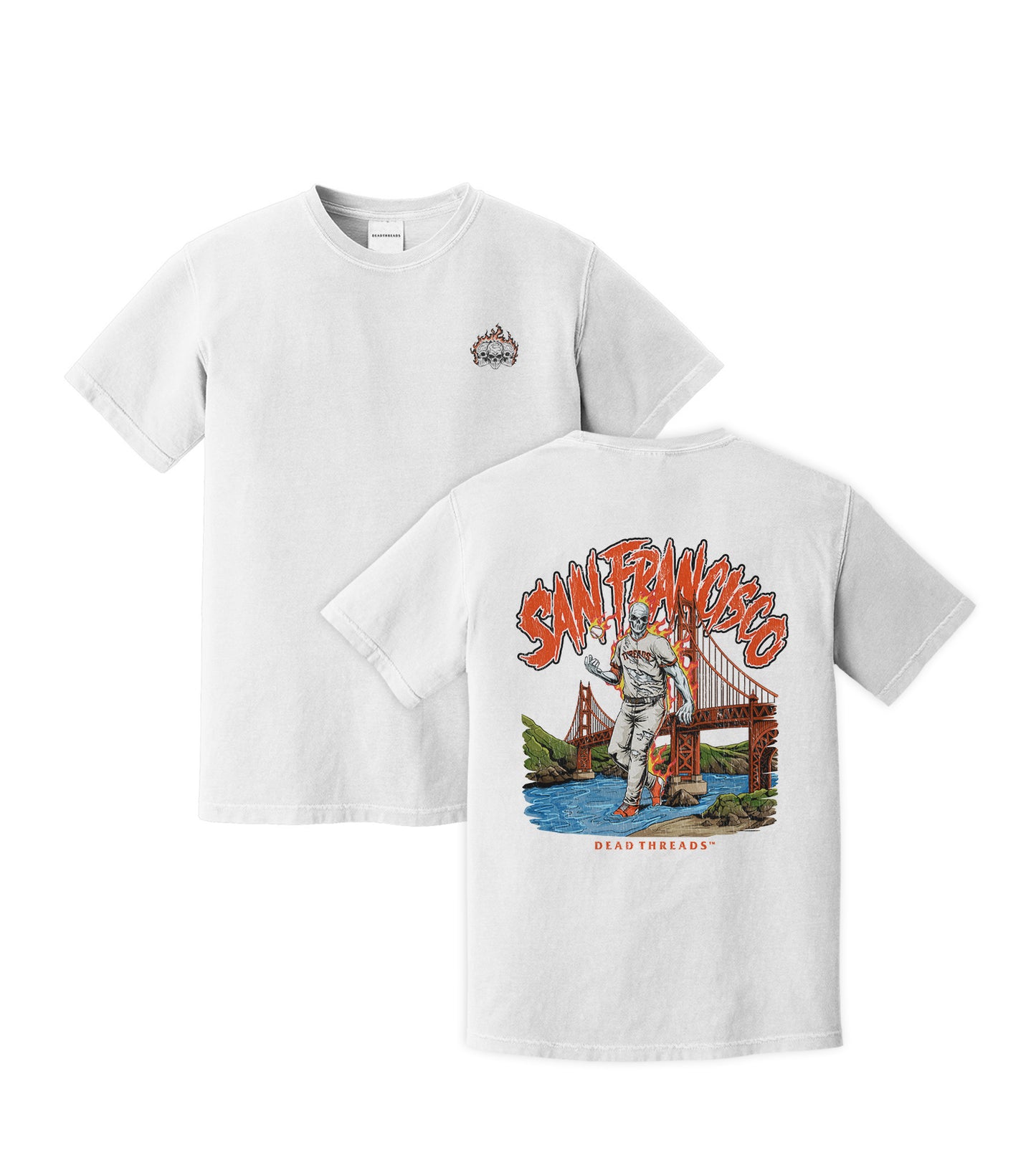 SAN FRANCISCO BASEBALL - "3 SKULL" PREMIUM T-SHIRT