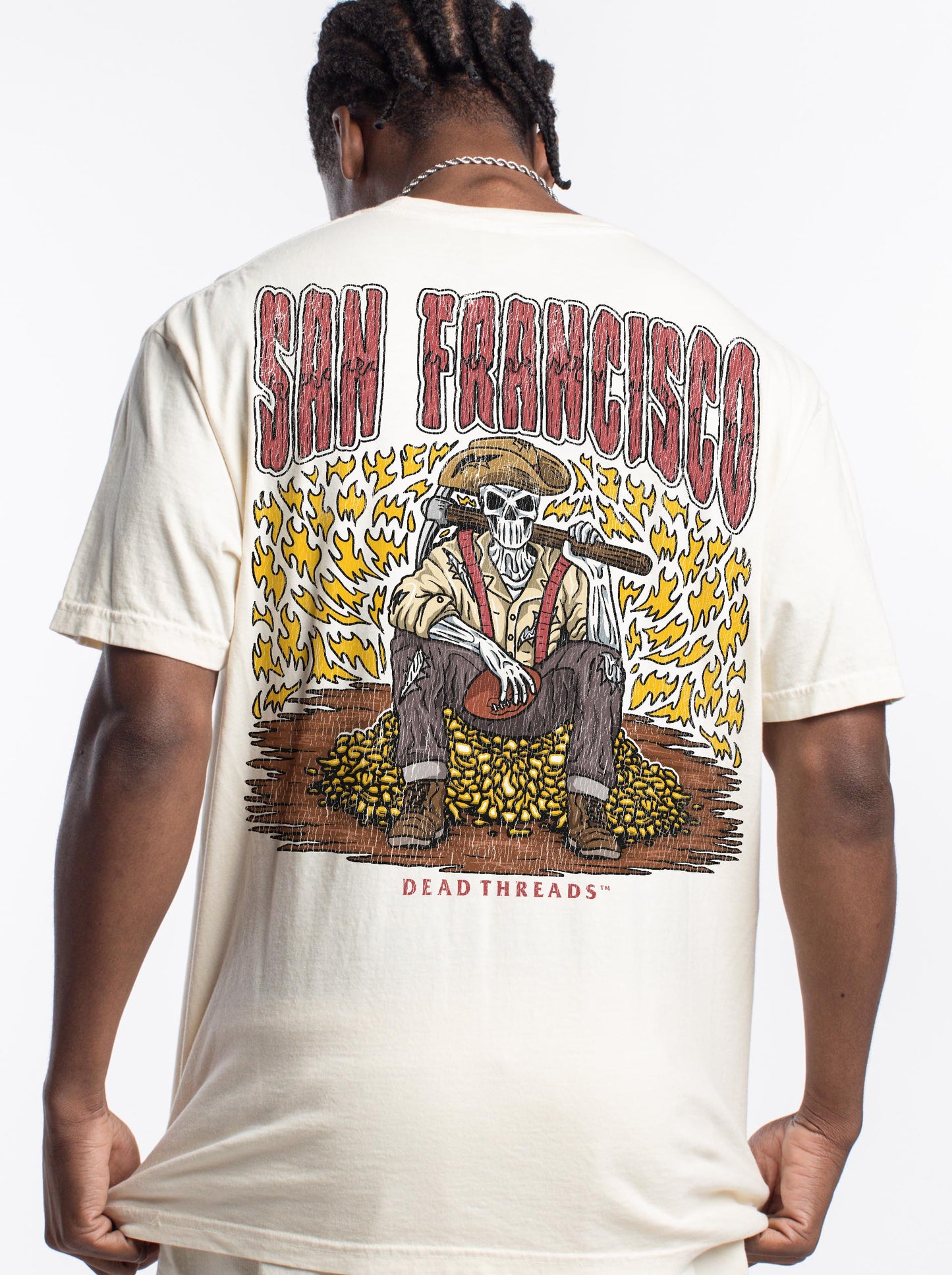 SAN FRANCISCO FOOTBALL - “3 SKULL” PREMIUM T-SHIRT