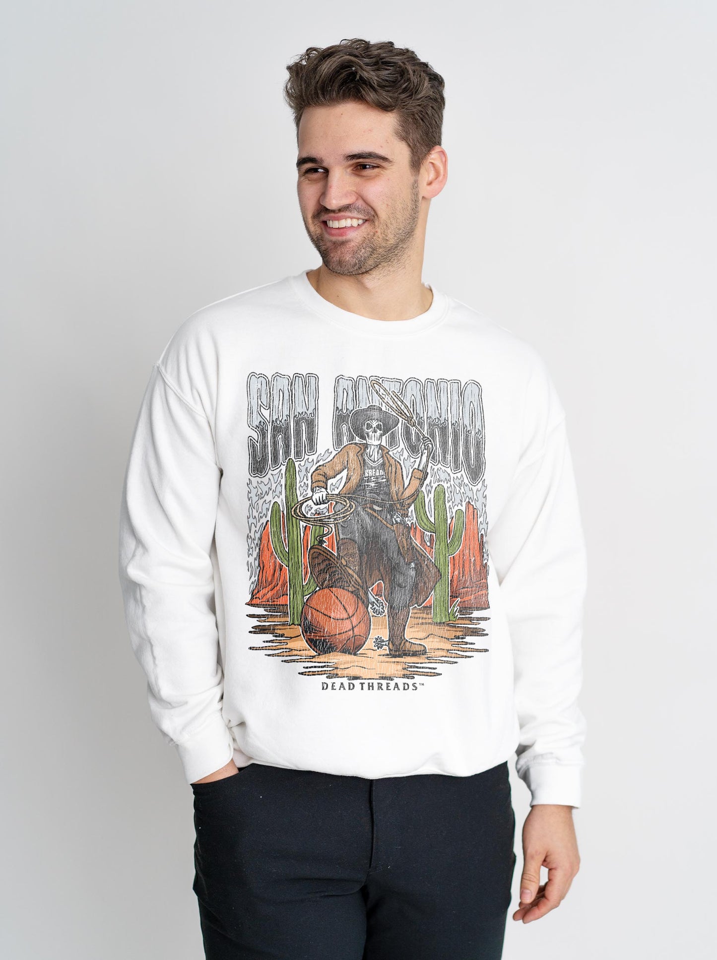 SAN ANTONIO BASKETBALL CREWNECK SWEATSHIRT