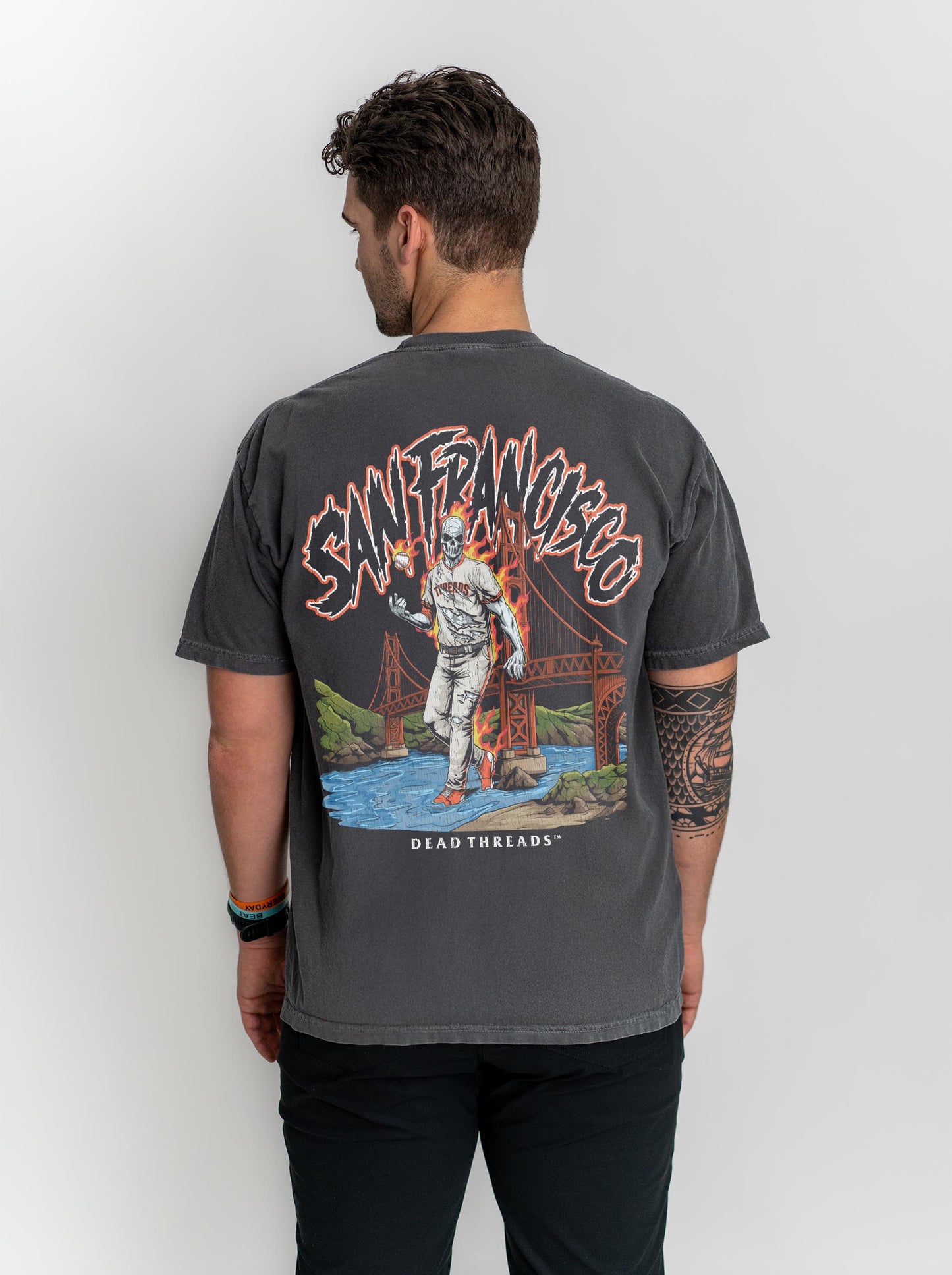 SAN FRANCISCO BASEBALL - "3 SKULL" PREMIUM T-SHIRT