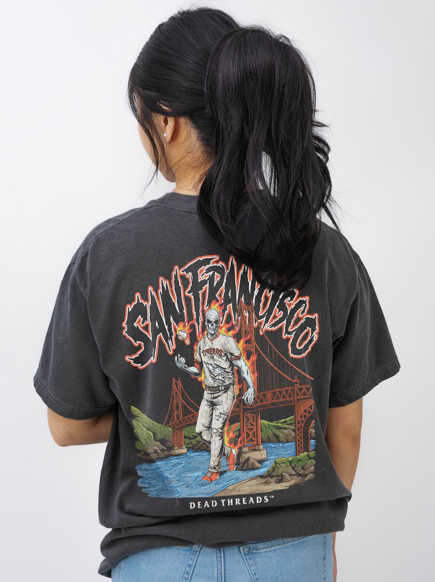 SAN FRANCISCO BASEBALL - "3 SKULL" PREMIUM T-SHIRT