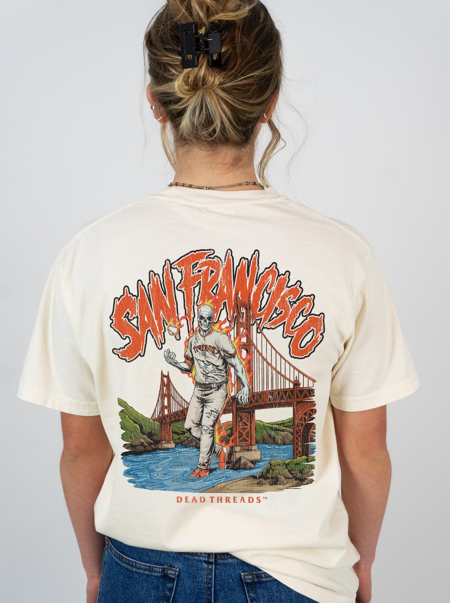 SAN FRANCISCO BASEBALL - "3 SKULL" PREMIUM T-SHIRT