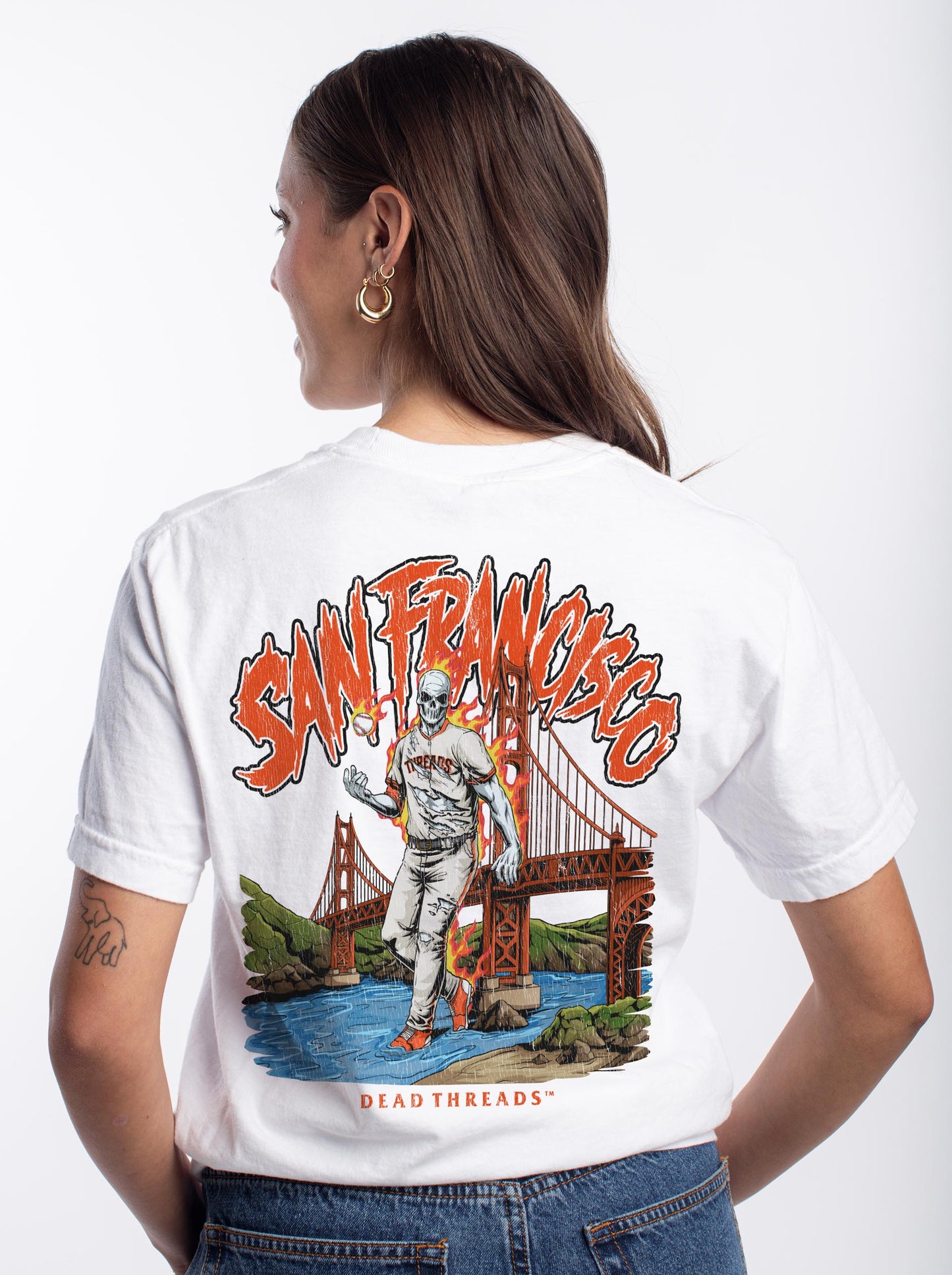 SAN FRANCISCO BASEBALL - "3 SKULL" PREMIUM T-SHIRT