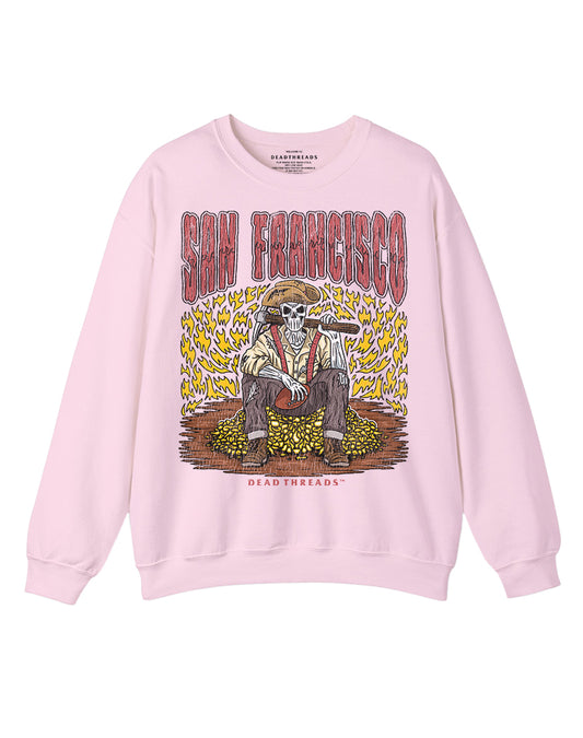 SAN FRANCISCO FOOTBALL v1 CREWNECK SWEATSHIRT - PINK