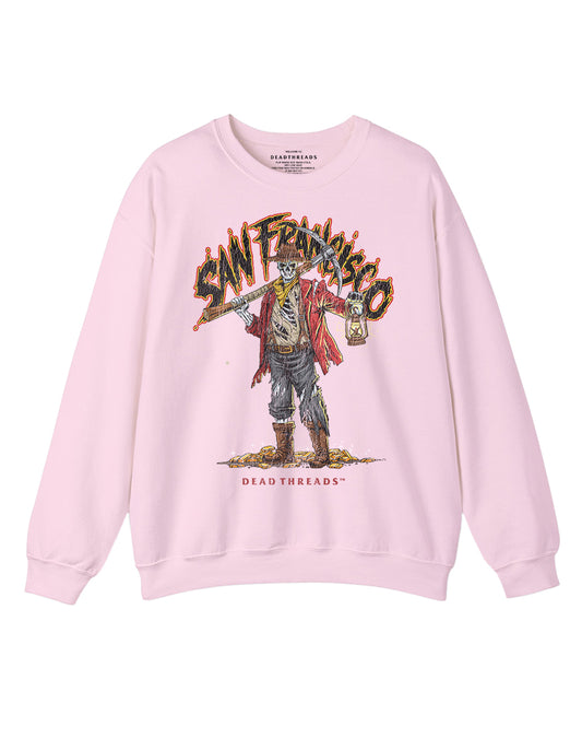 SAN FRANCISCO FOOTBALL v2 CREWNECK SWEATSHIRT - PINK