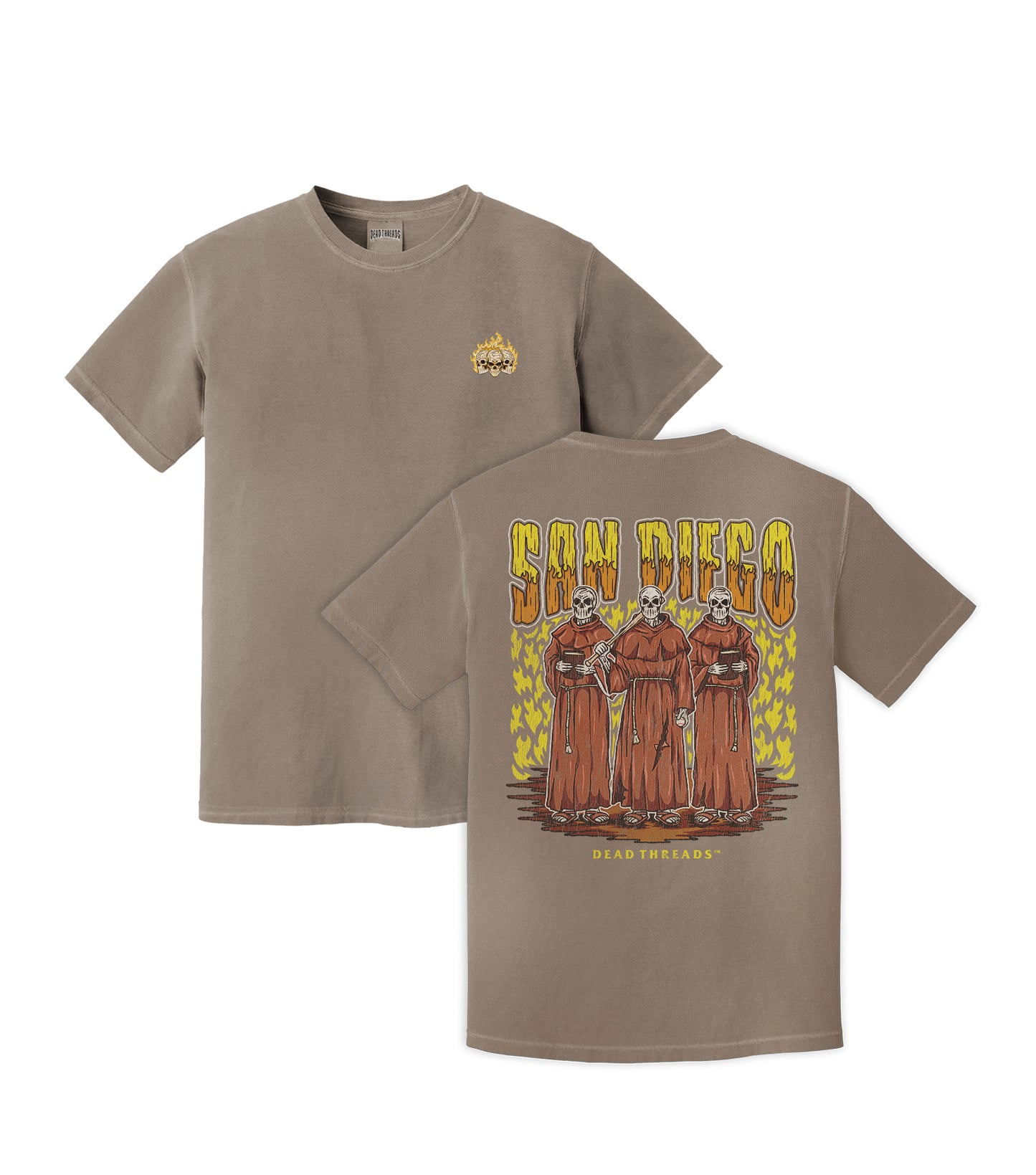 SAN DIEGO BASEBALL - "3 SKULL" PREMIUM T-SHIRT