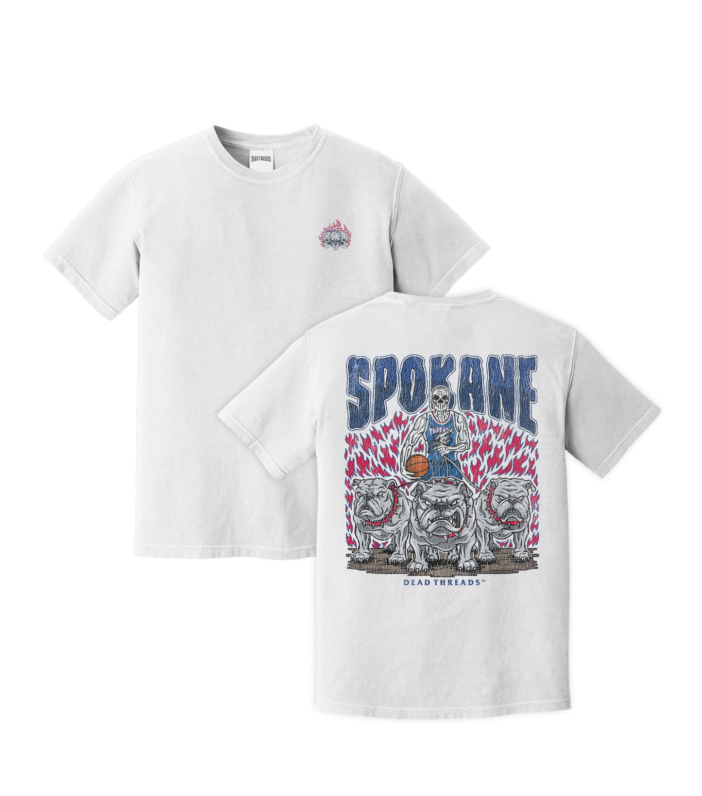 SPOKANE BASKETBALL - “3 SKULL” PREMIUM T-SHIRT