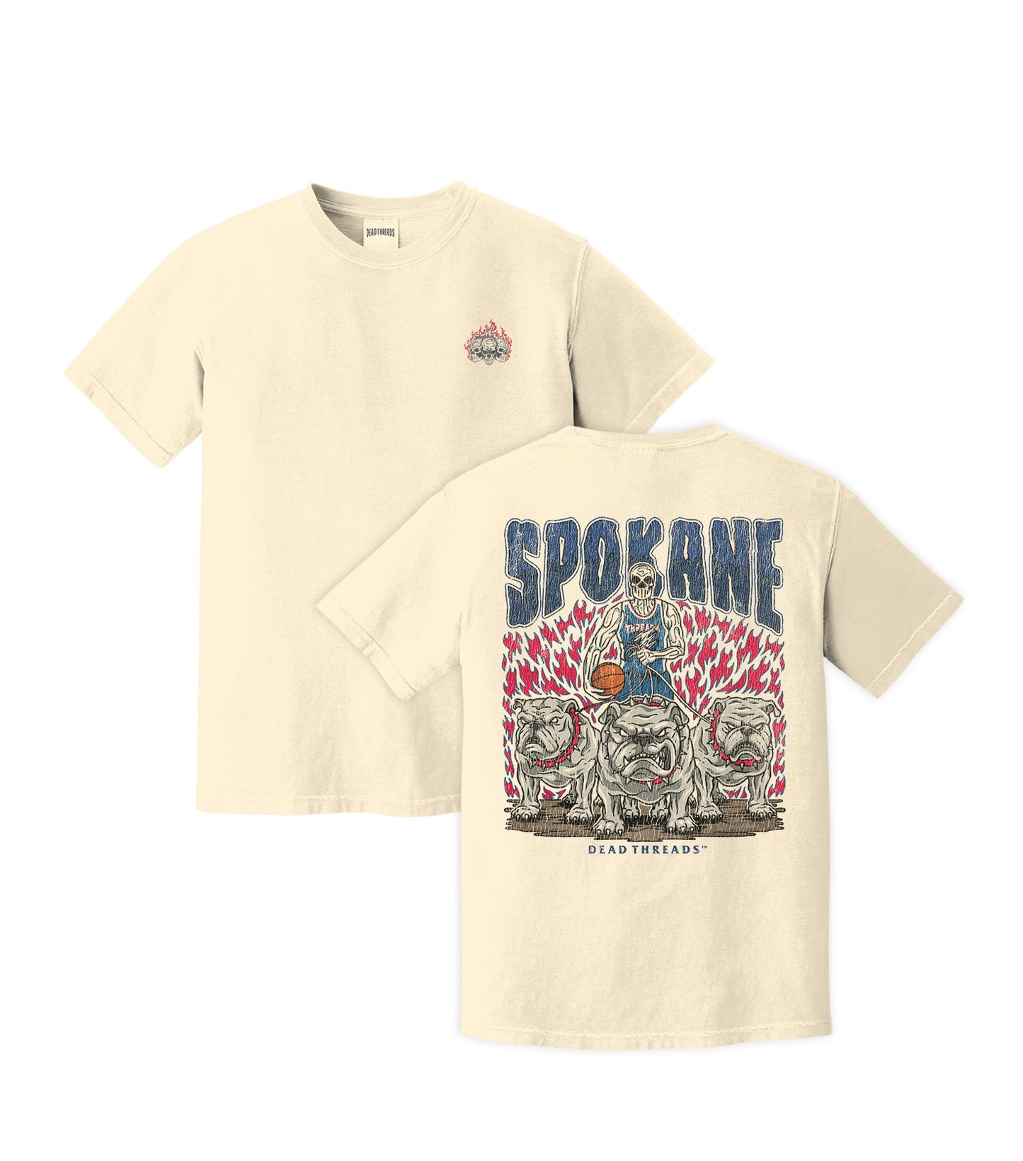 SPOKANE BASKETBALL - “3 SKULL” PREMIUM T-SHIRT
