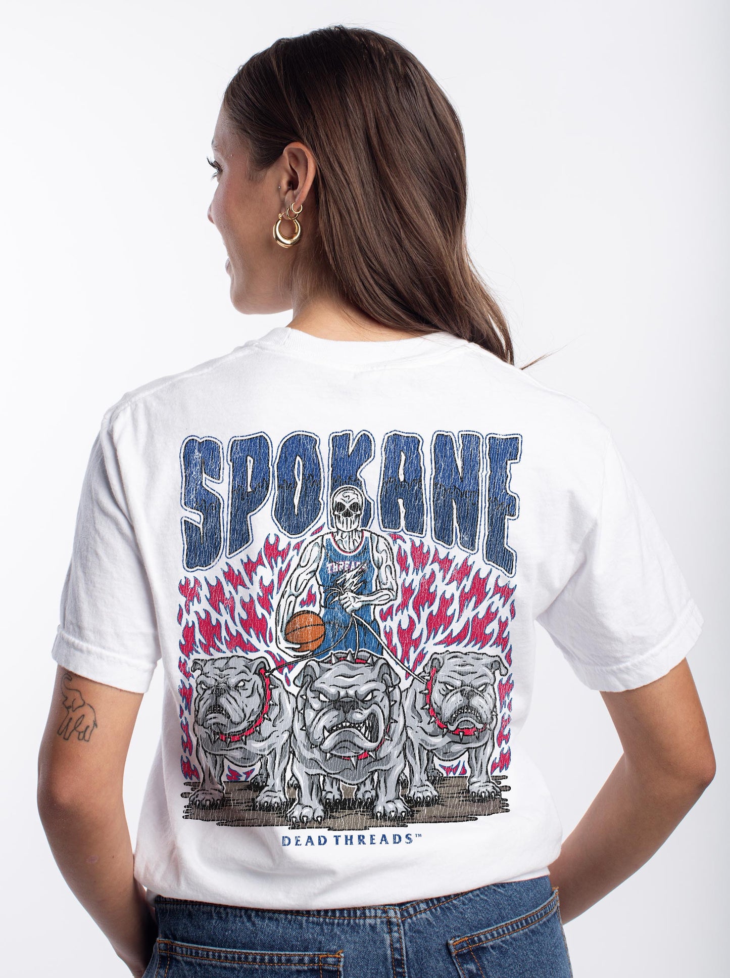 SPOKANE BASKETBALL - “3 SKULL” PREMIUM T-SHIRT