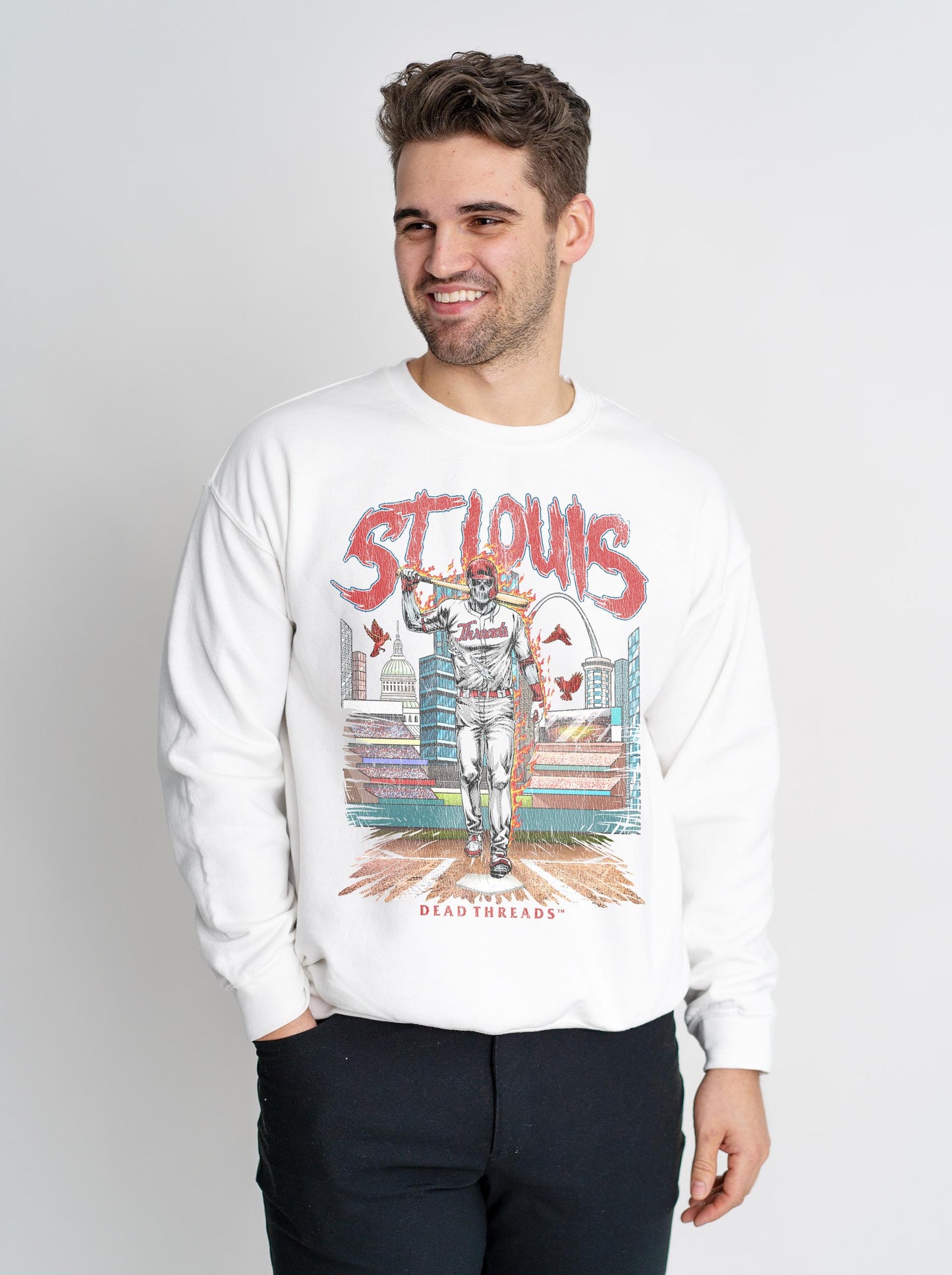 ST. LOUIS BASEBALL CREWNECK SWEATSHIRT