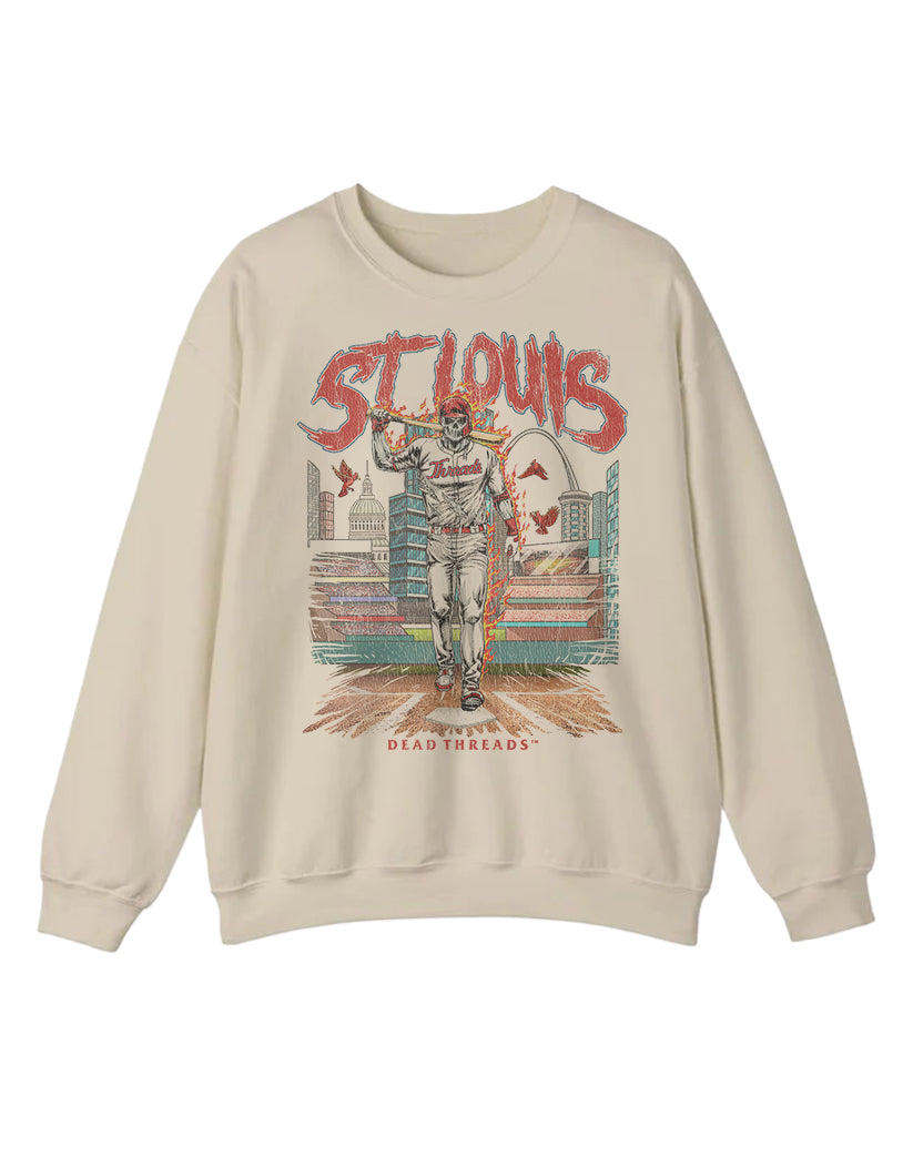 ST. LOUIS BASEBALL CREWNECK SWEATSHIRT