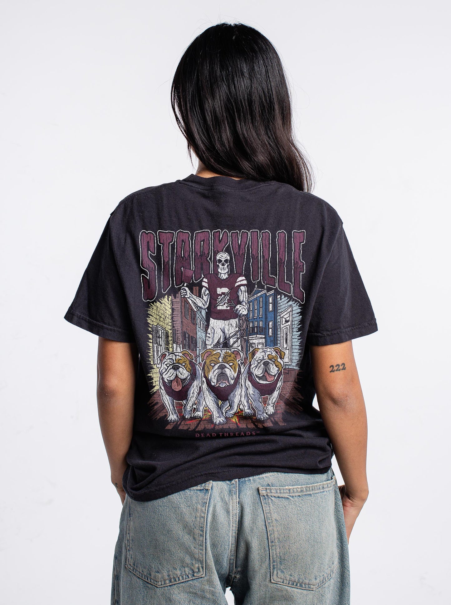 STARKVILLE FOOTBALL - “3 SKULL” PREMIUM T-SHIRT