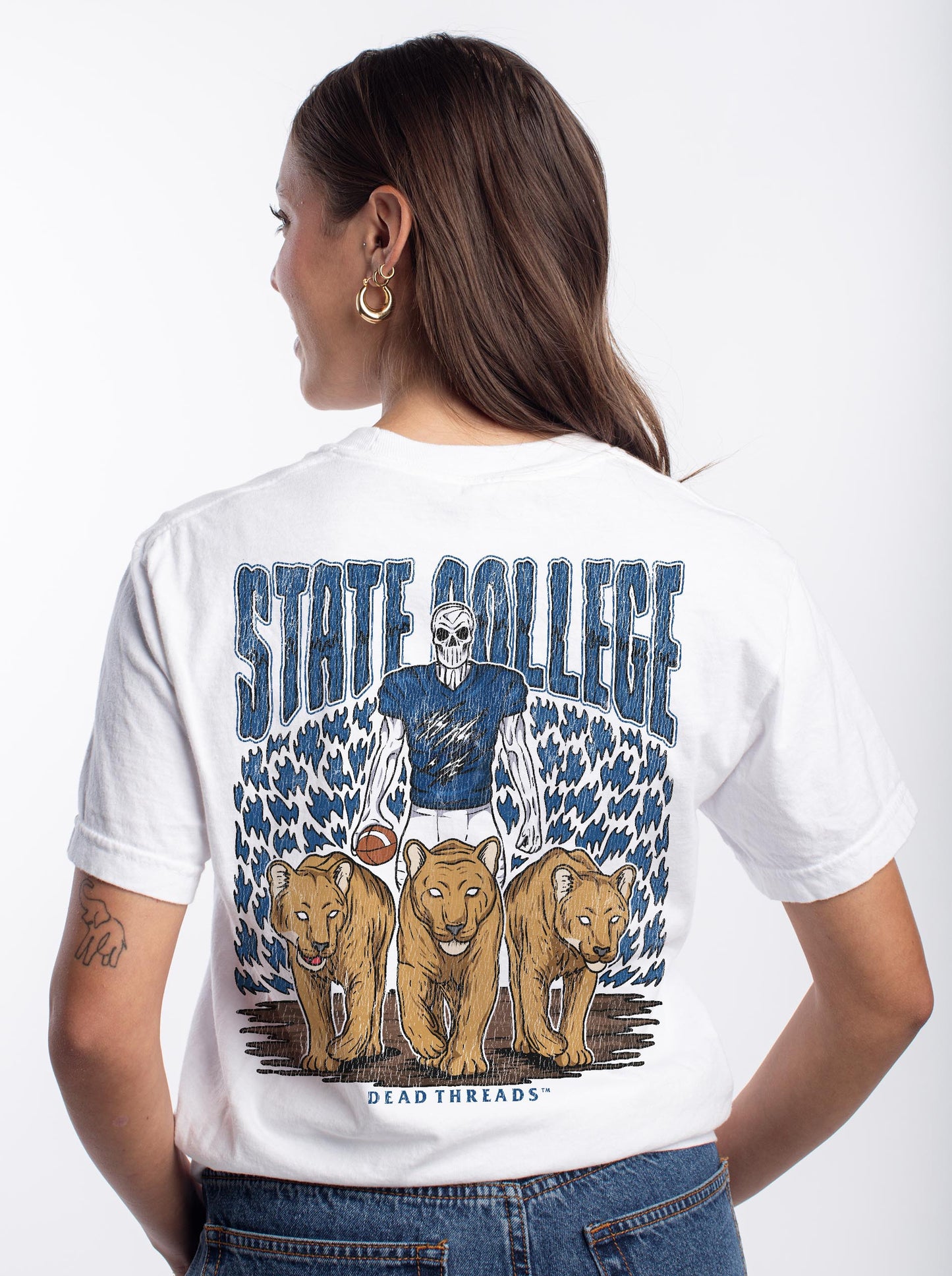 STATE COLLEGE FOOTBALL - “3 SKULL” PREMIUM T-SHIRT