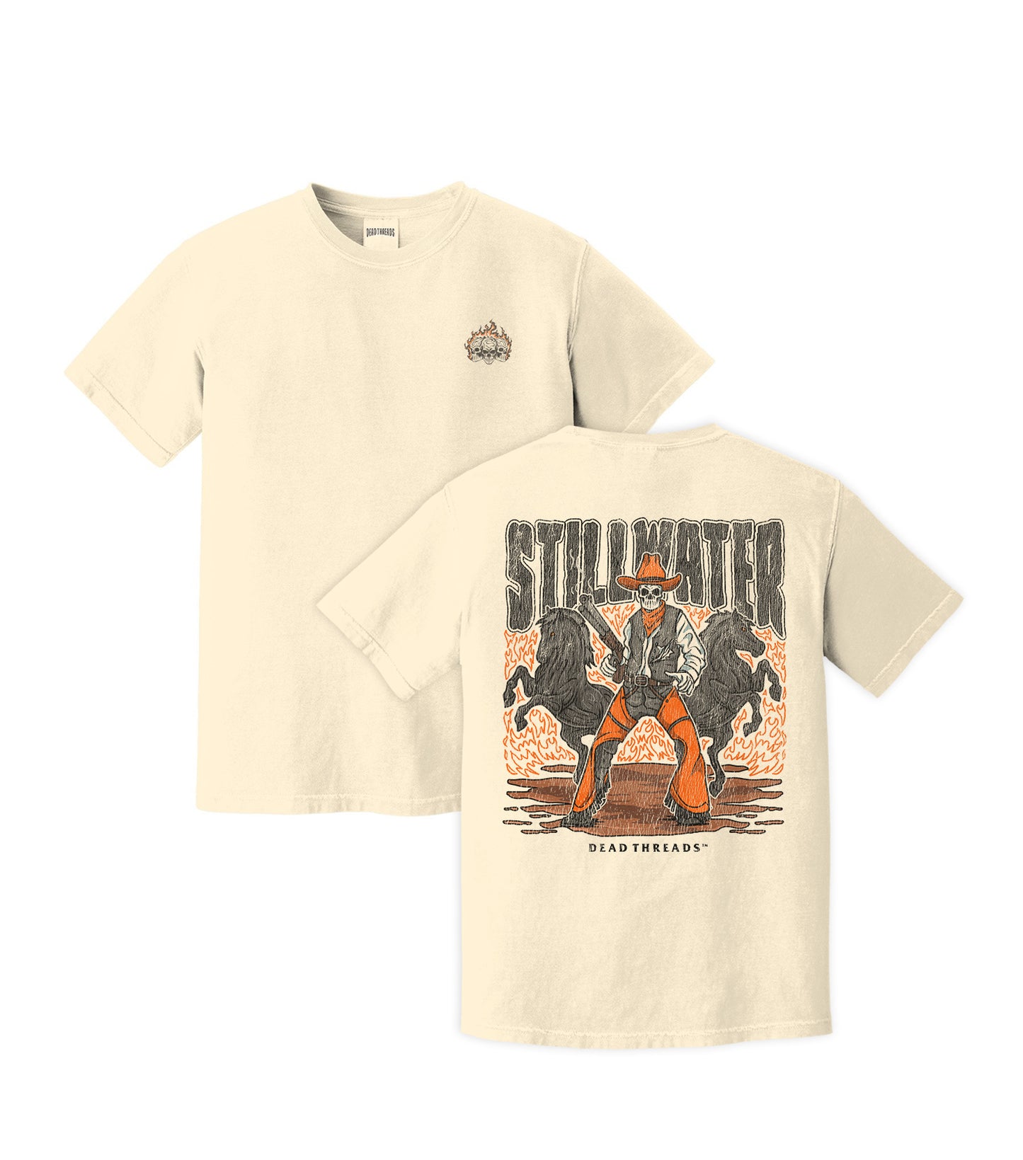 STILLWATER - “3 SKULL” PREMIUM T-SHIRT