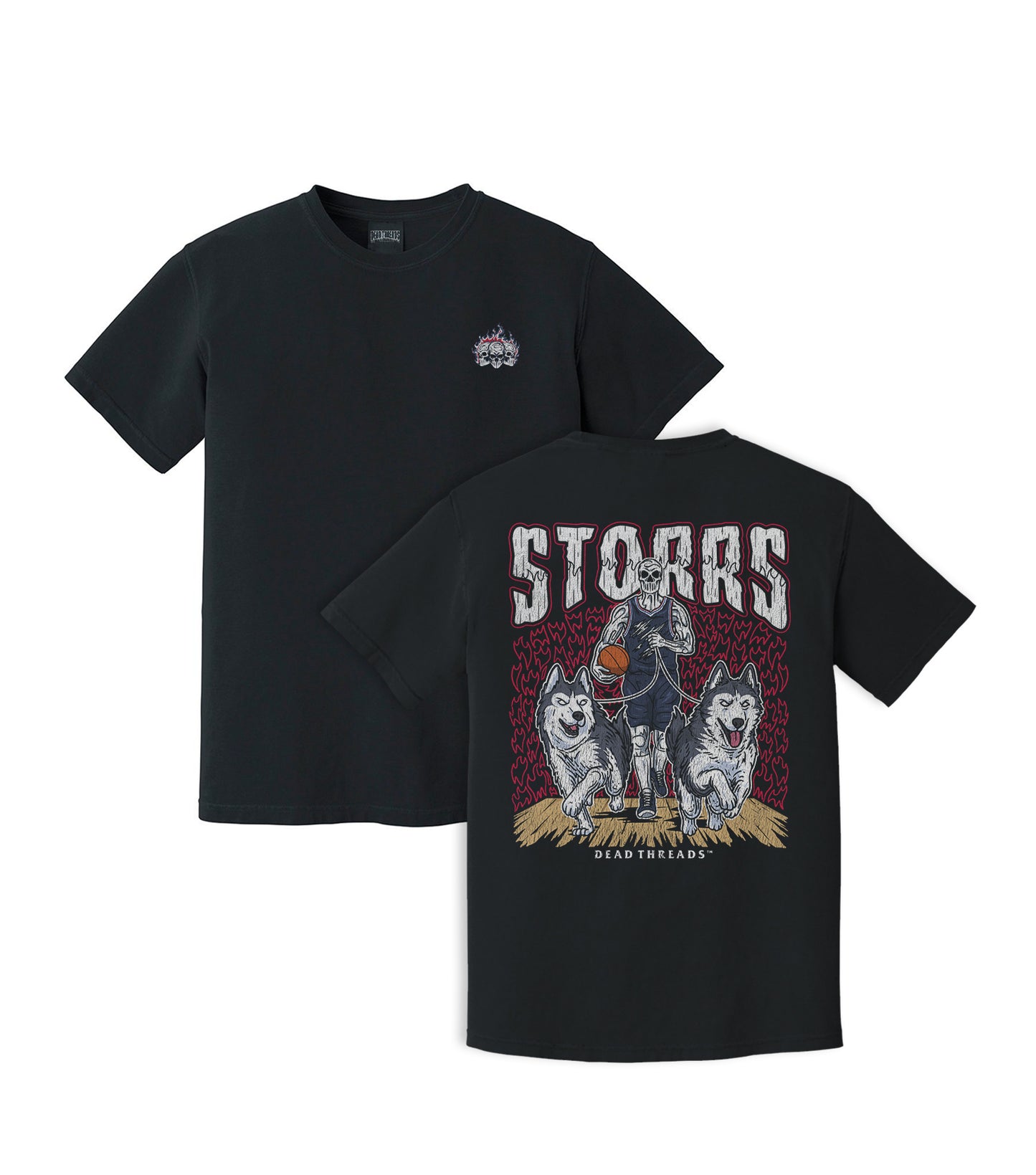 STORRS BASKETBALL - “3 SKULL” PREMIUM T-SHIRT