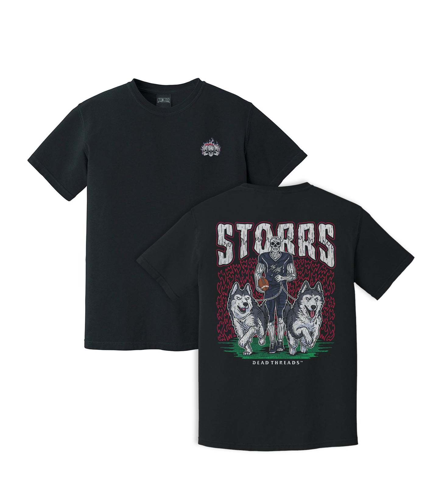 STORRS FOOTBALL - “3 SKULL” PREMIUM T-SHIRT