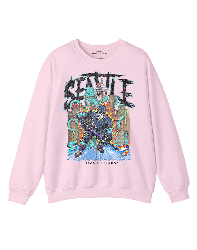SEATTLE HOCKEY CREWNECK SWEATSHIRT - PINK