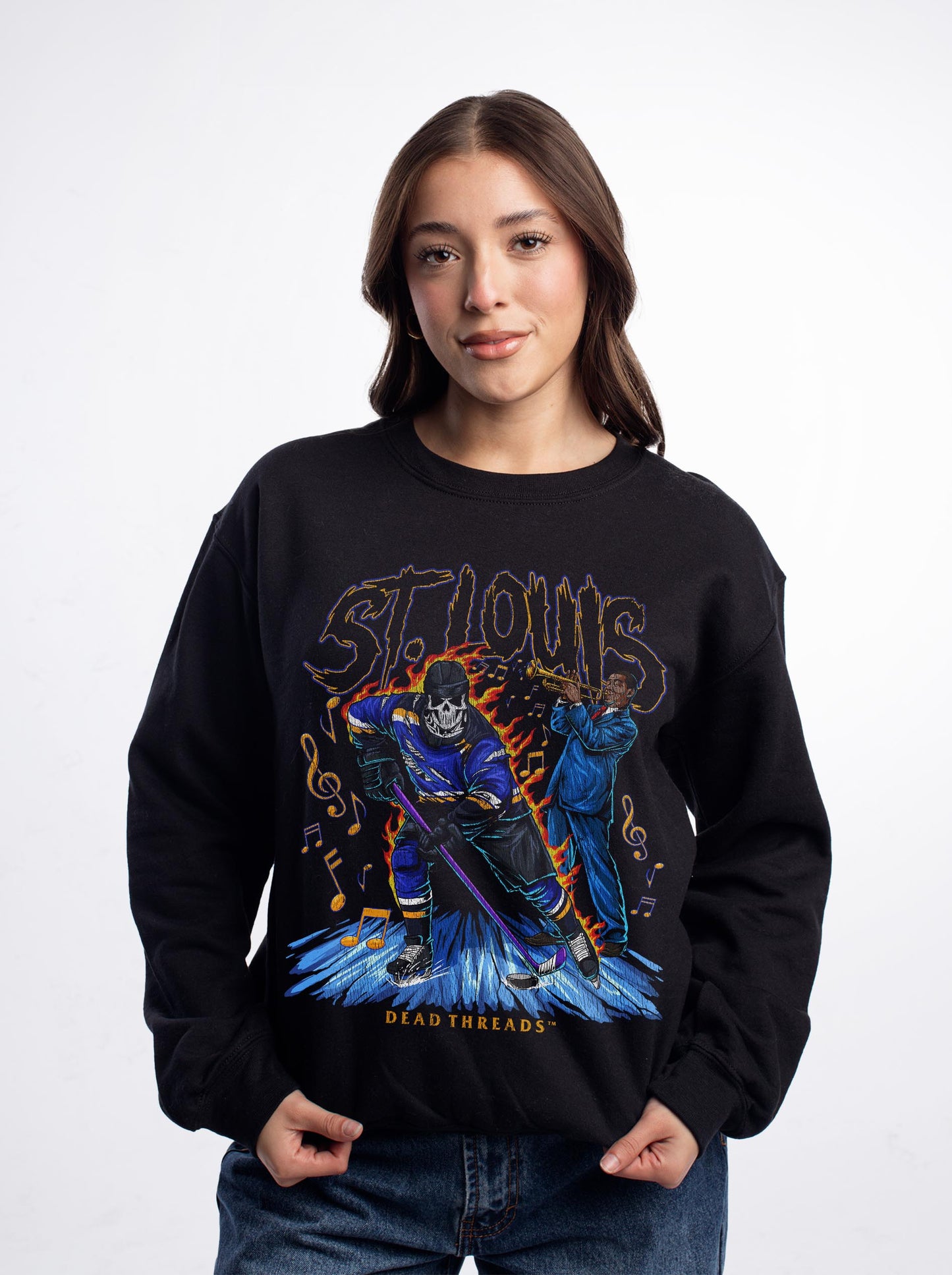 ST. LOUIS HOCKEY CREWNECK SWEATSHIRT