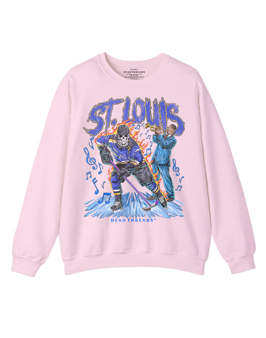 ST. LOUIS HOCKEY CREWNECK SWEATSHIRT - PINK